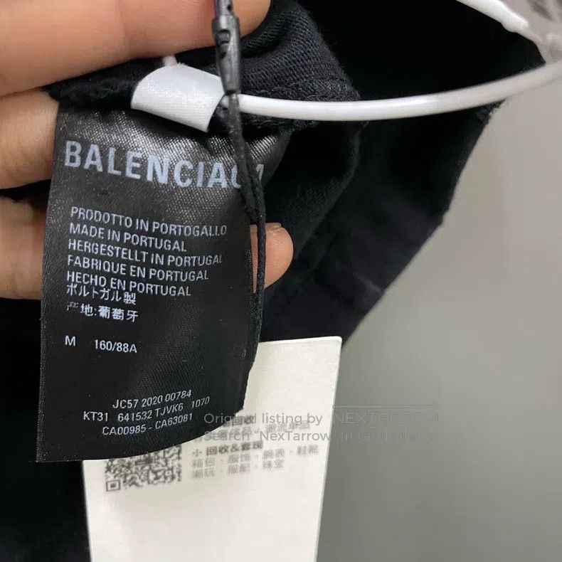 Balenciaga Balenciaga Black Printed Logo Short Sleeve Size US M / EU 48-50 / 2 - 4 Thumbnail