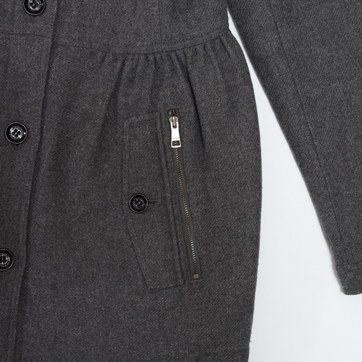 Burberry Burberry Gray Coat Jacket Wool Size XS / US 0-2 / IT 36-38 - 5 Thumbnail