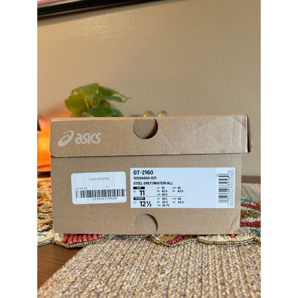 Asics ASICS GT-2160 Steel Grey Waterfall Teal Pure Silver Gel Size US 11 / EU 44 - 9 Thumbnail