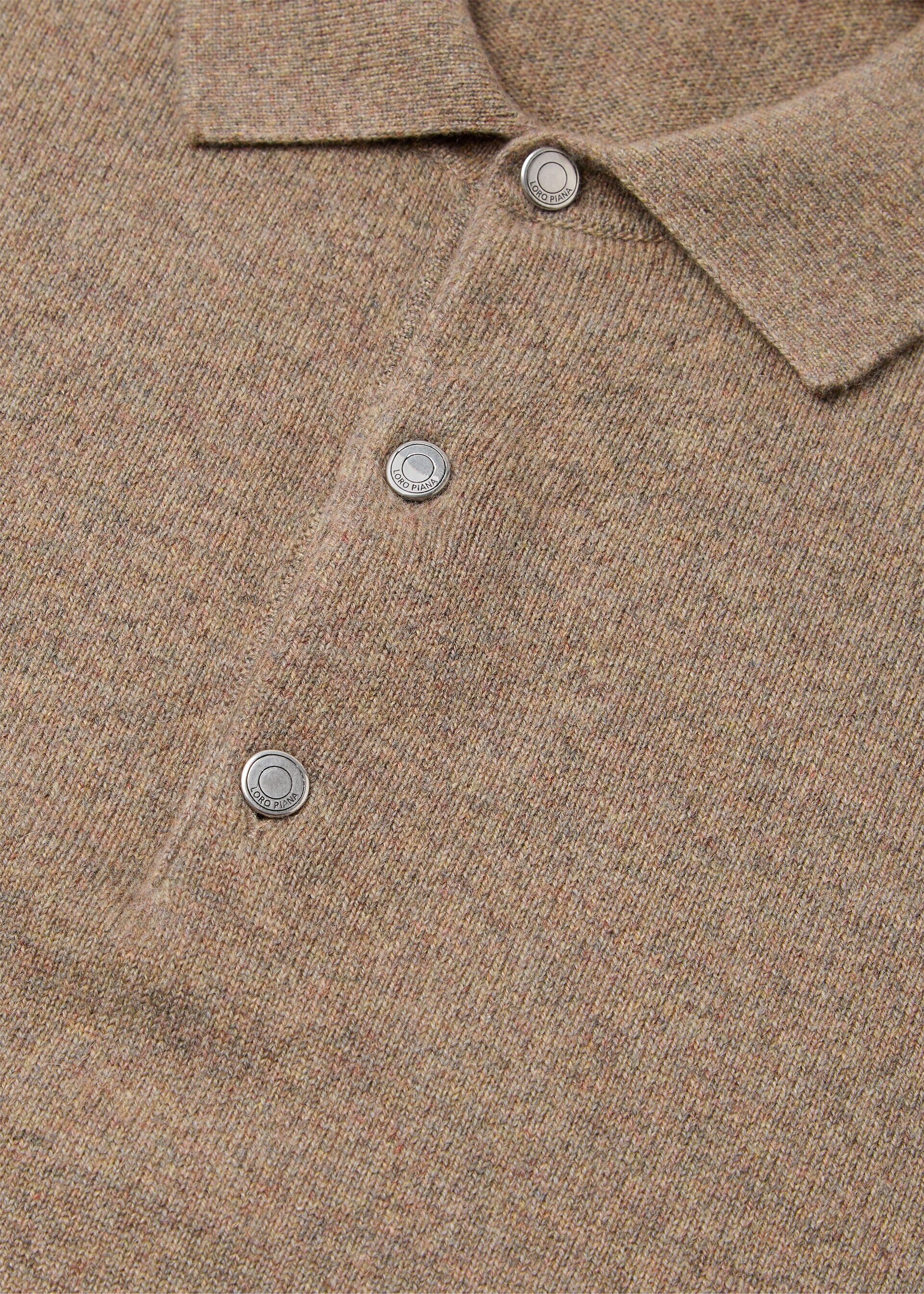 Loro Piana os11x0226 FAO9748 Classic Polo Shirt Licorice Root Melange Size US S / EU 44-46 / 1 - 7 Thumbnail