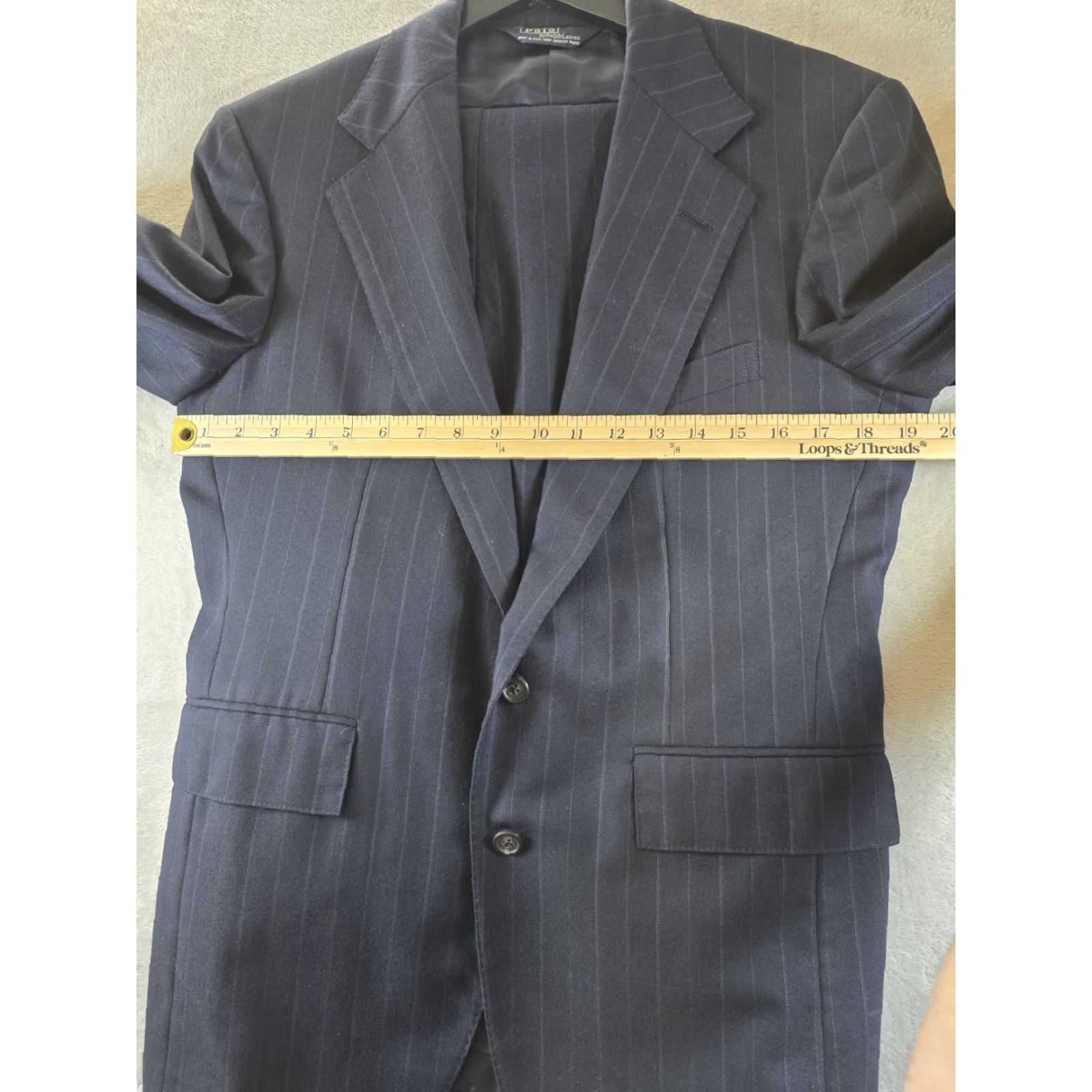Polo Ralph Lauren VINTAGE Polo Ralph Lauren Suit 38S Blue Pinstripe 2 Piece Union Made USA Size US M / EU 48-50 / 2 - 4 Thumbnail