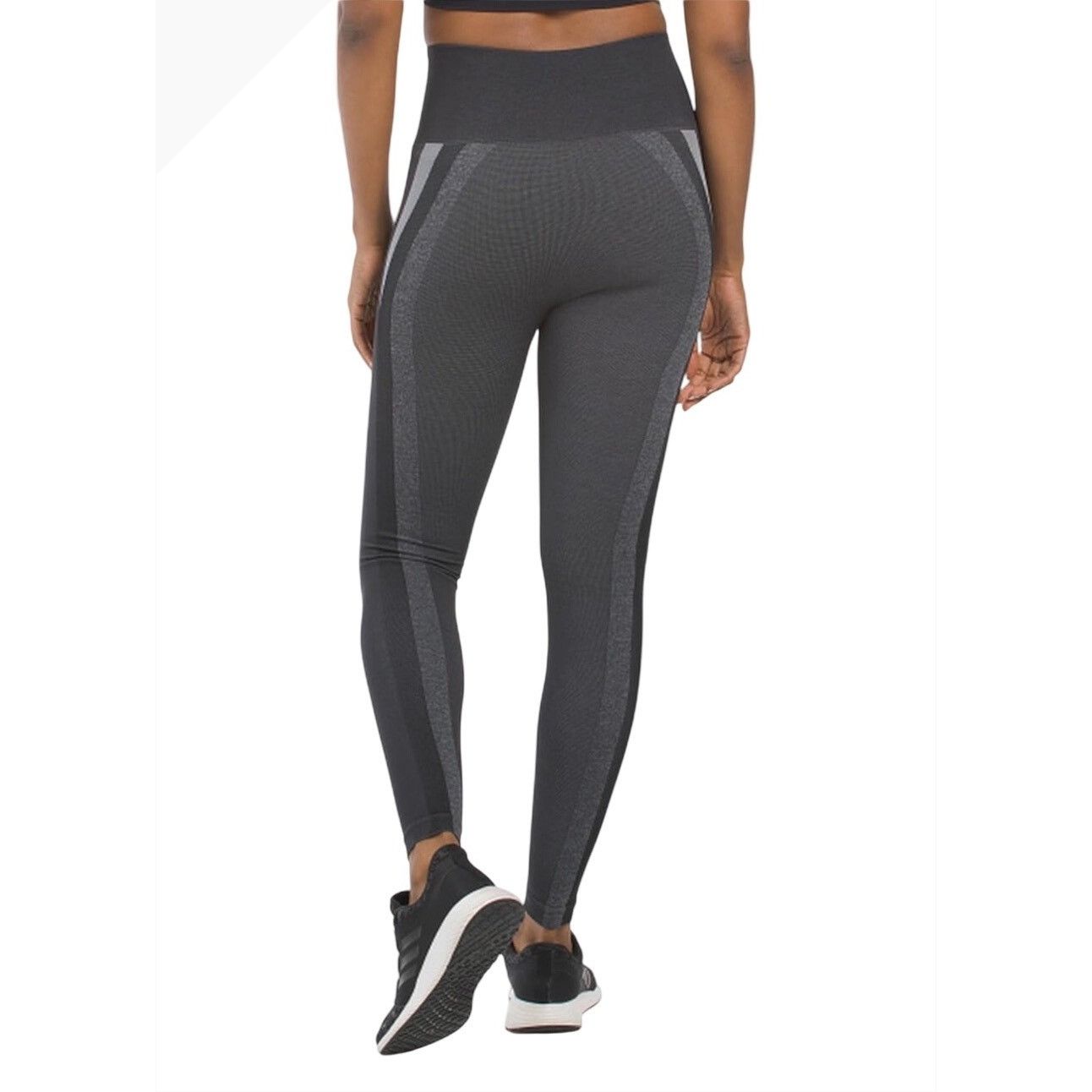 Spanx SPANX Black Gray Haze Look at Me Now Seamless Track Stripe L Size 24" / US 00 / IT 34 - 1 Thumbnail