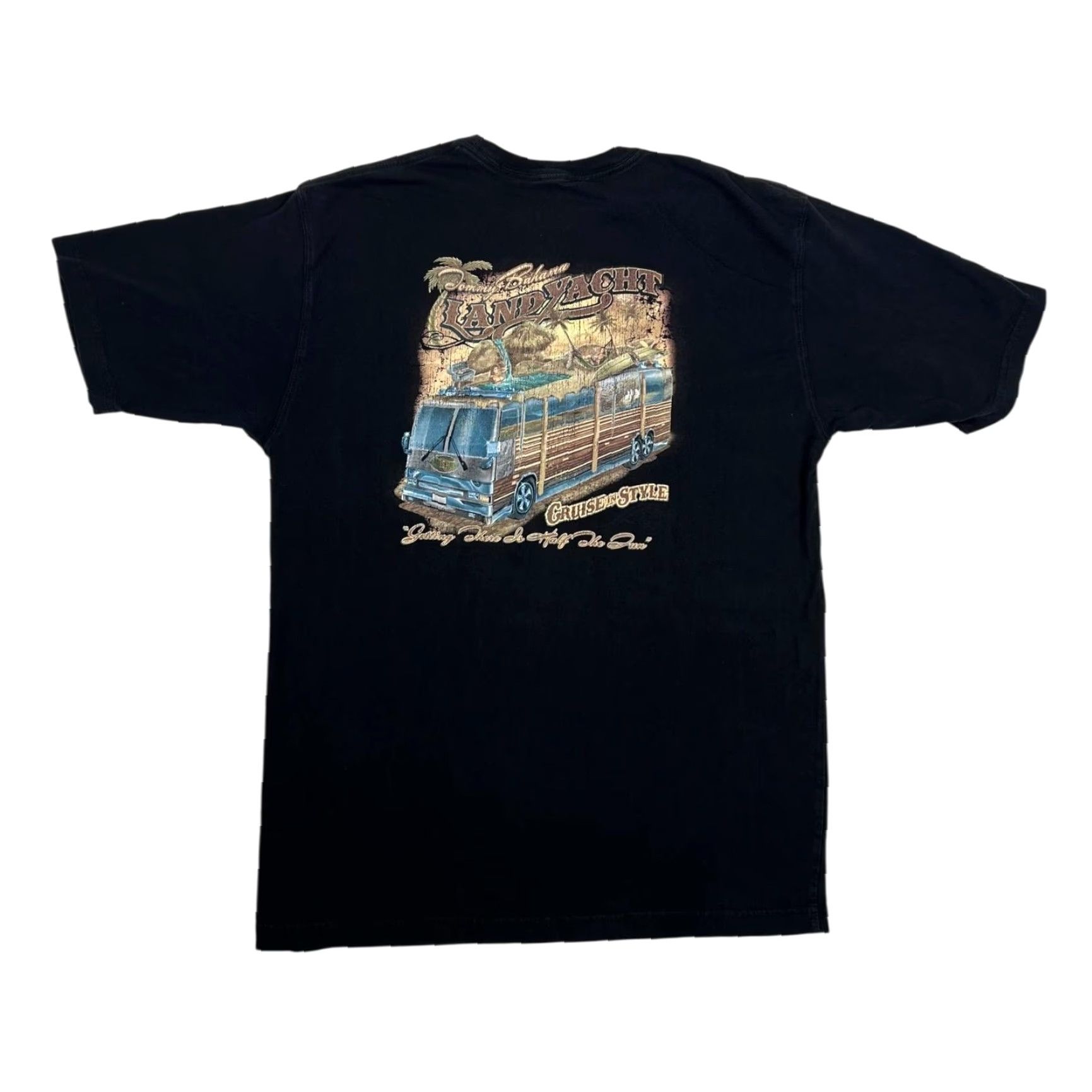 Tommy Bahama VINTAGE Tommy Bahama T-Shirt Mens Large Black Land Yacht Size US L / EU 52-54 / 3 - 2 Thumbnail