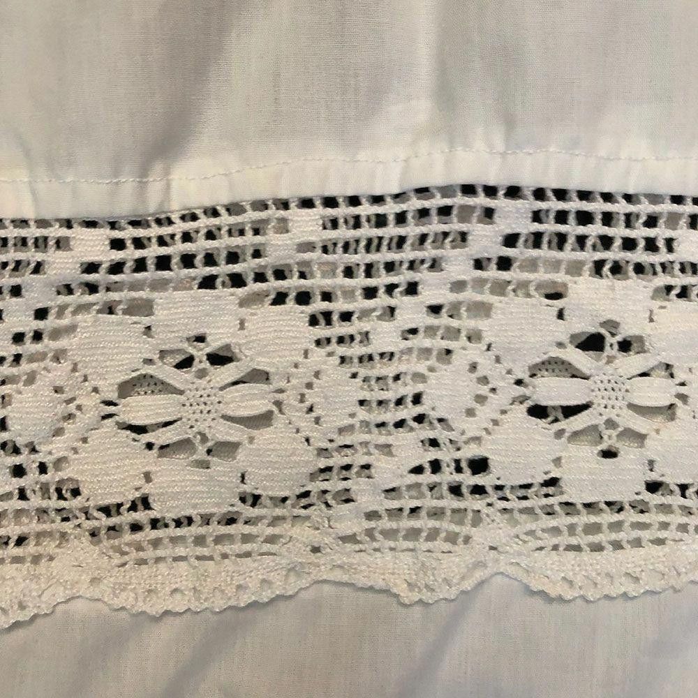 Designer Pre Owned White Hand Made Blouse Xxl Size XXL / US 16-18 / IT 52-54 - 4 Thumbnail