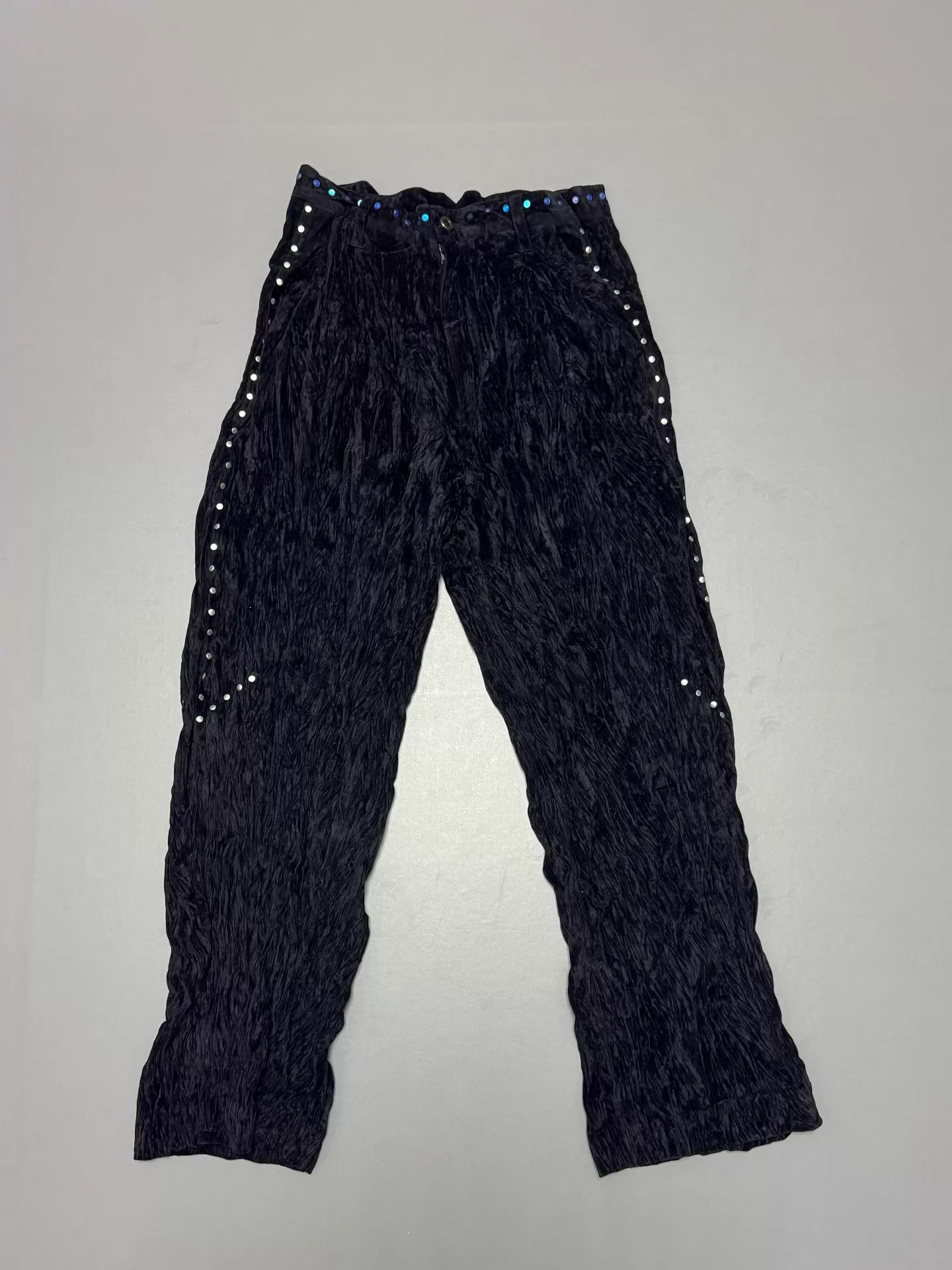 Issey Miyake Issey Miyake 80s Sample Velvet Pleated Pearl Pants Rare Size 30" / US 8 / IT 44 - 5 Thumbnail