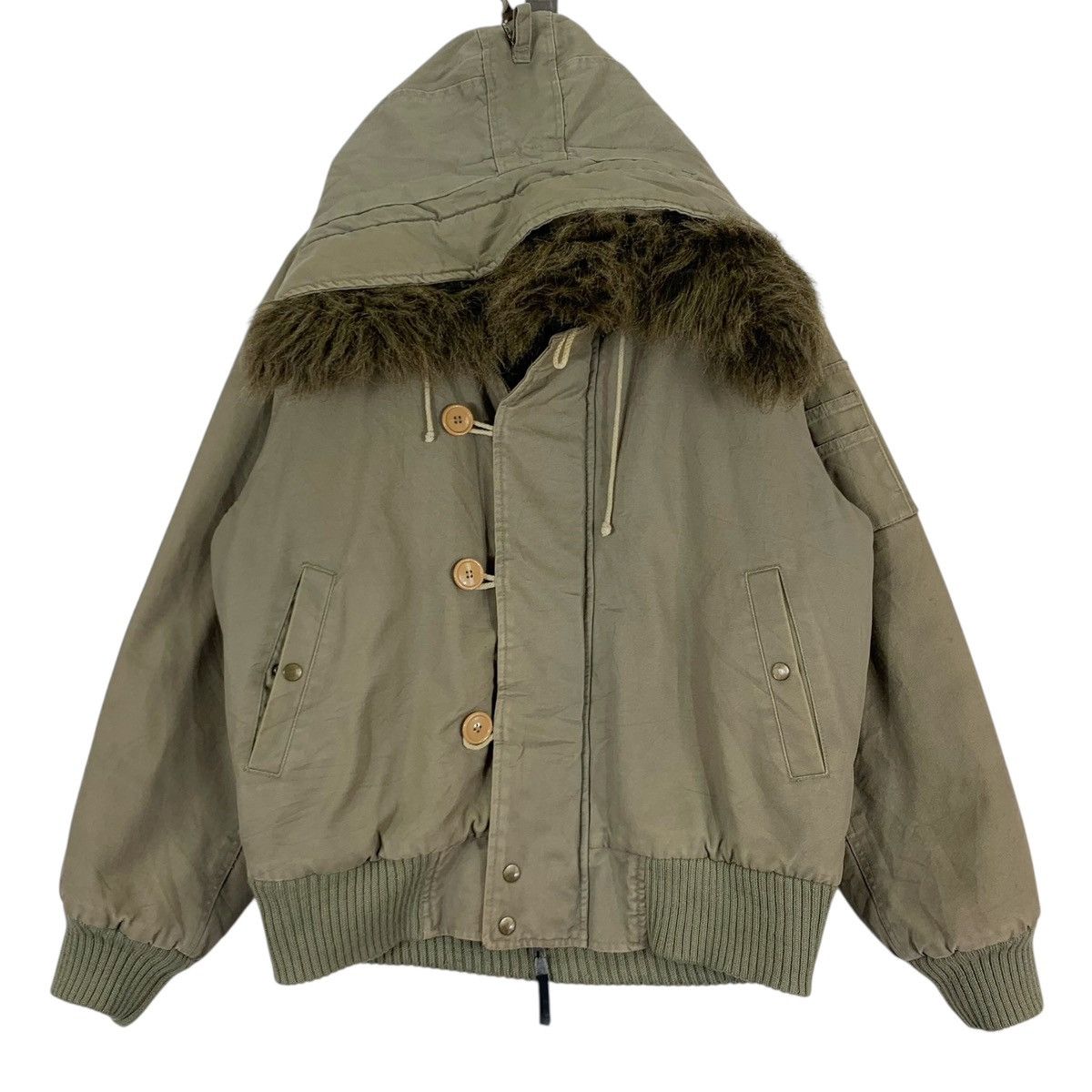 Japanese Brand × Oshkosh × Vintage Vintage Oshkosh Fur Hooded Jacket Size US M / EU 48-50 / 2 - 1 Thumbnail