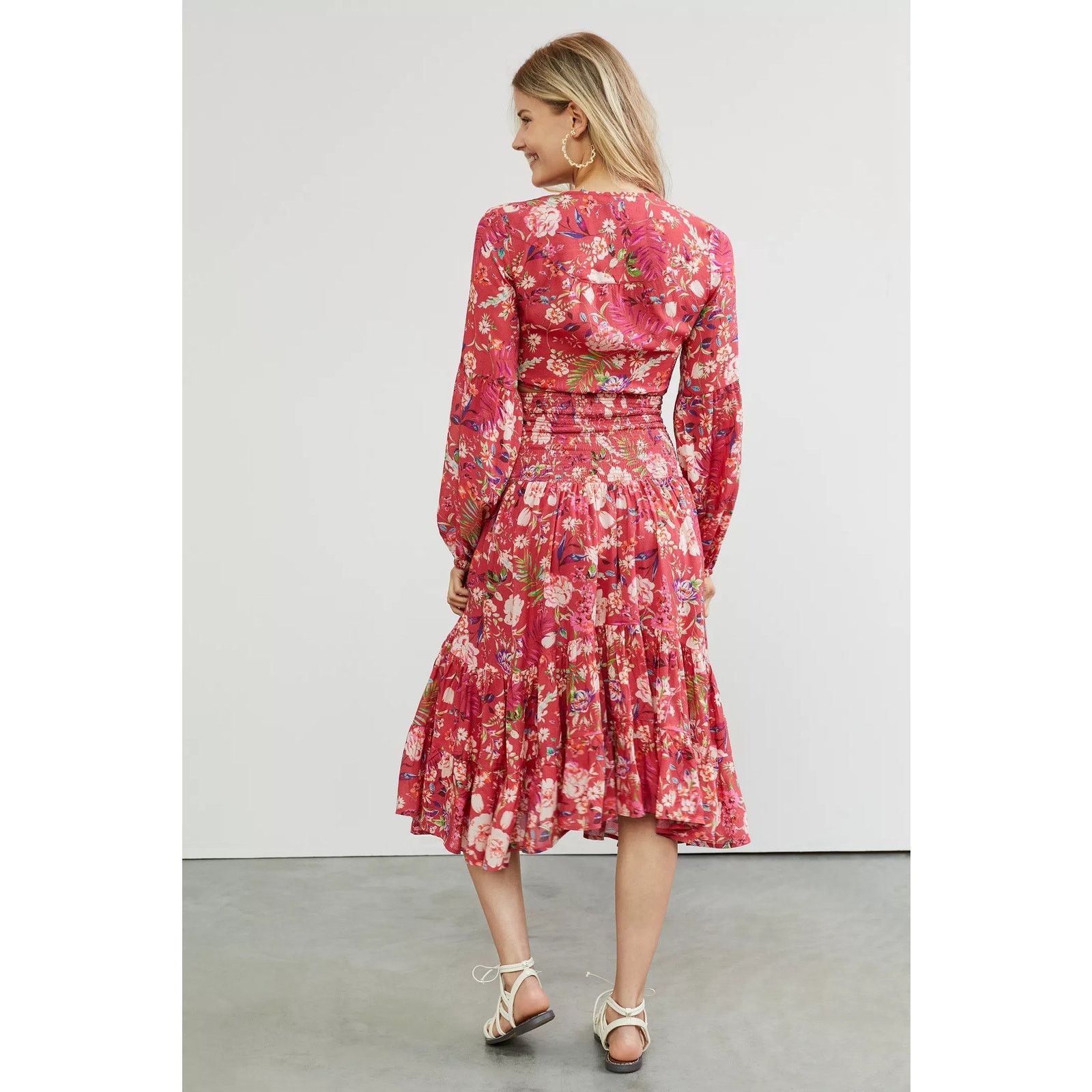Anthropologie New Anthropologie Smocked Floral Skirt & Tie Front Top Set Size 32" / US 10 / IT 46 - 3 Thumbnail