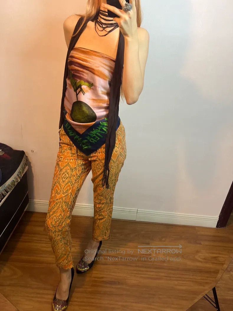 Dries Van Noten Dries Van Noten Silk Crop Pants Size 35" - 8 Thumbnail