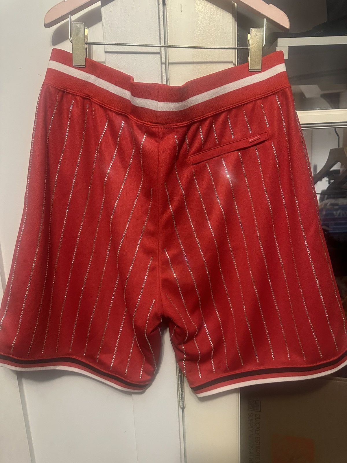 Supreme Supreme Rhinestone Stripe Basketball Short | Grailed