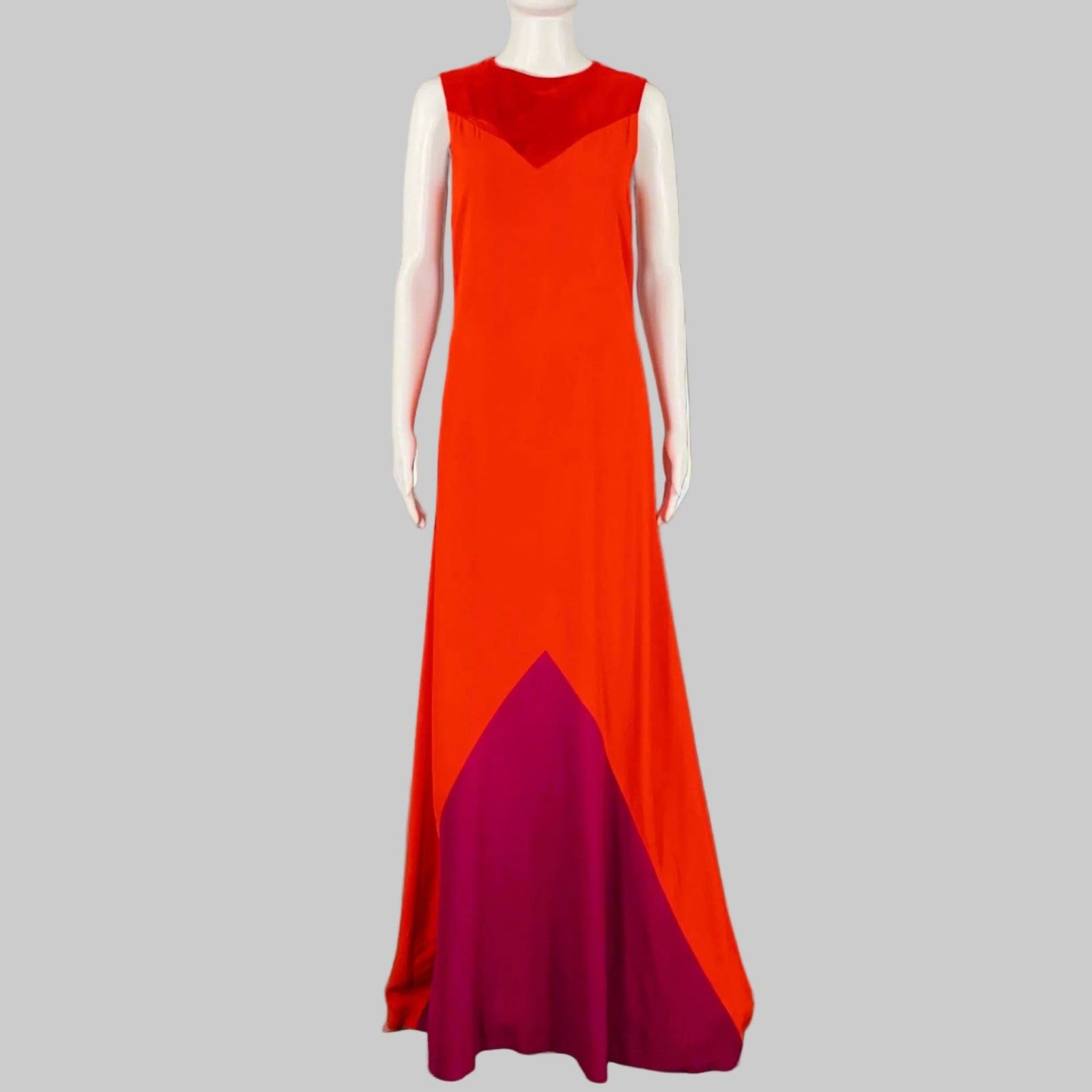 Givenchy GIVENCHY Red Purple Viscose Blend Sleeveless Gown Dress Size XS / US 0-2 / IT 36-38 - 1 Thumbnail