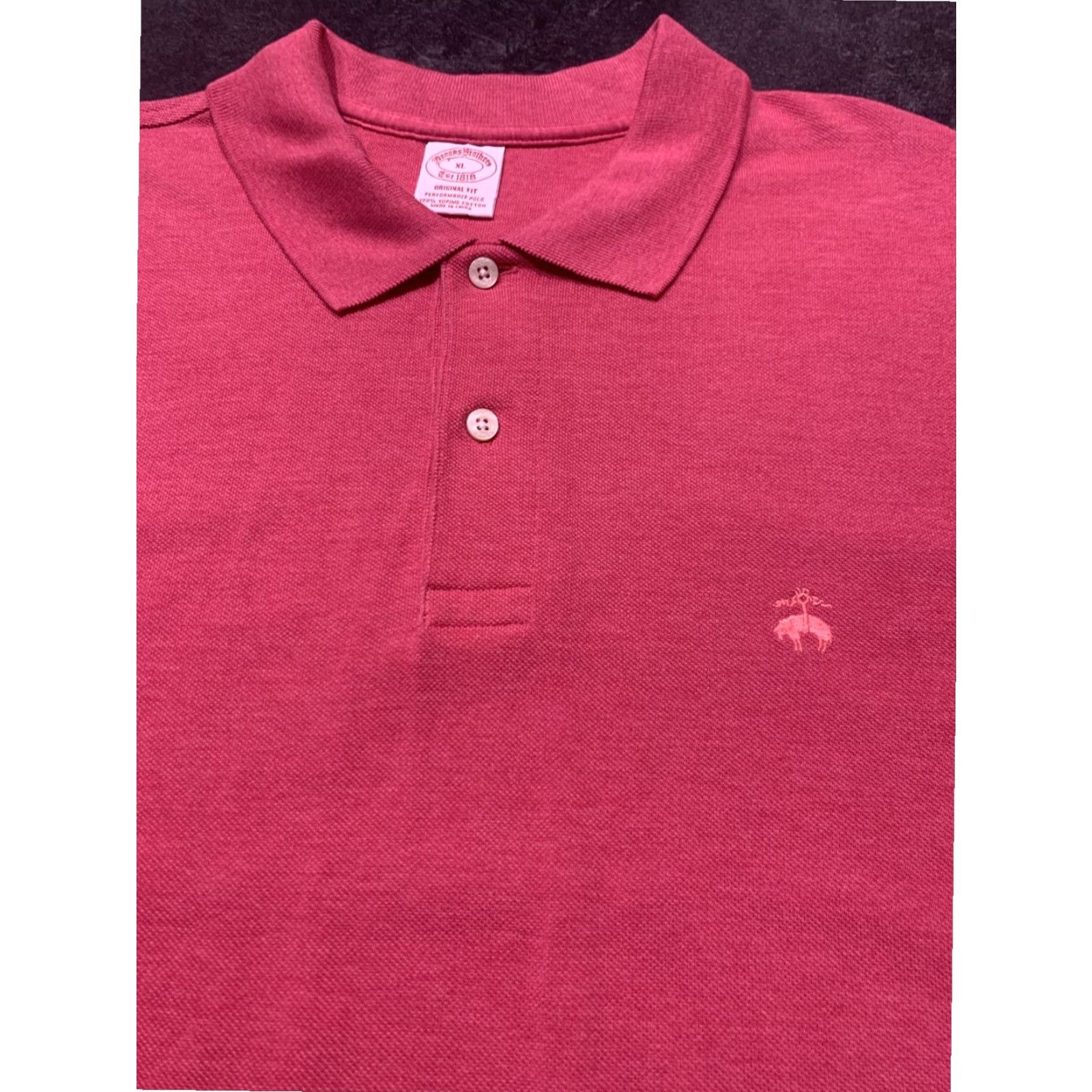 Brooks Brothers Brooks Brothers Polo Shirt Mens XL Pink 100% Cotton Classic Fit Size US XL / EU 56 / 4 - 3 Thumbnail
