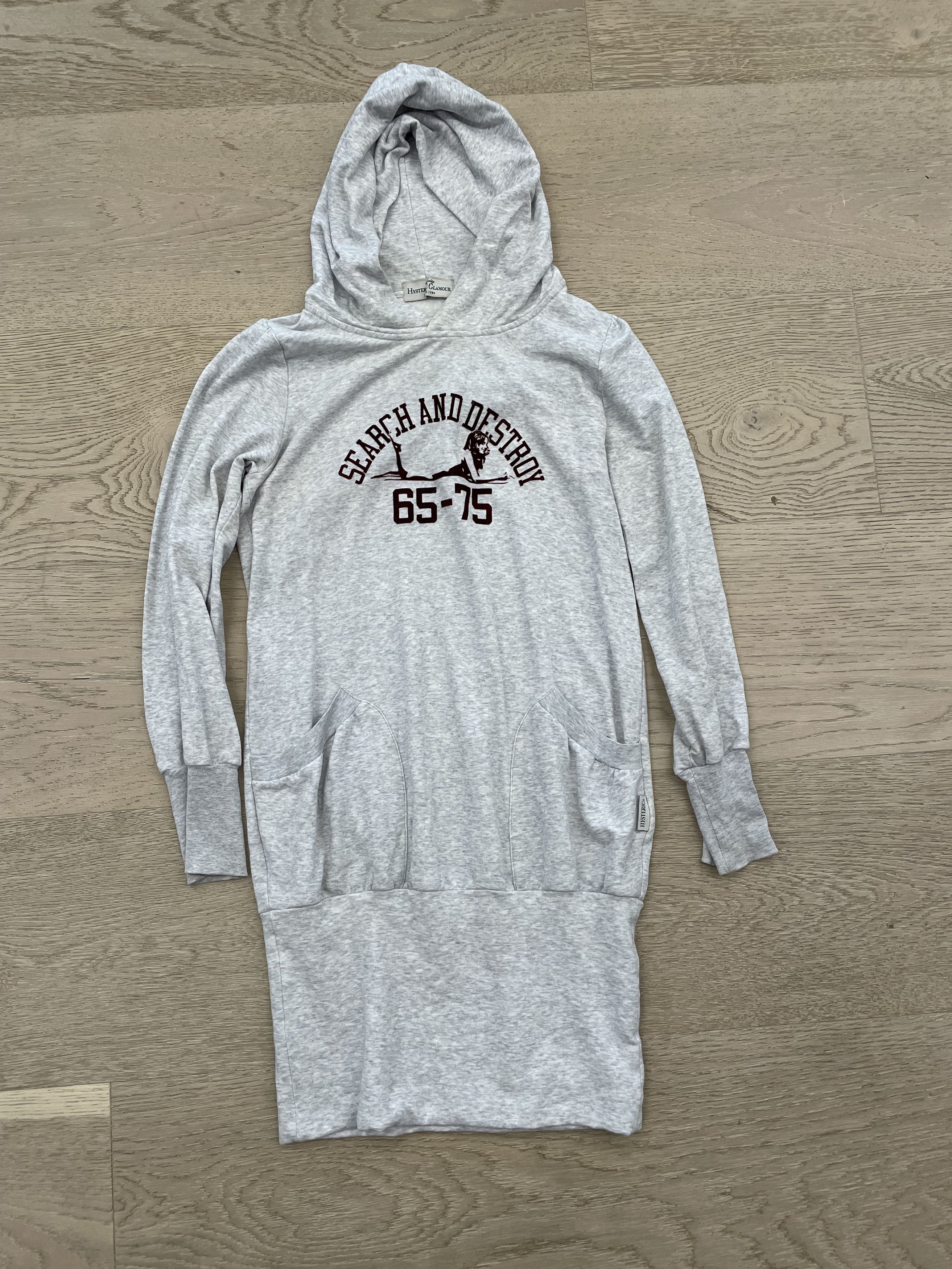 image of Hysteric Glamour Hoodie Dress in Grey, Women's (Size Medium)