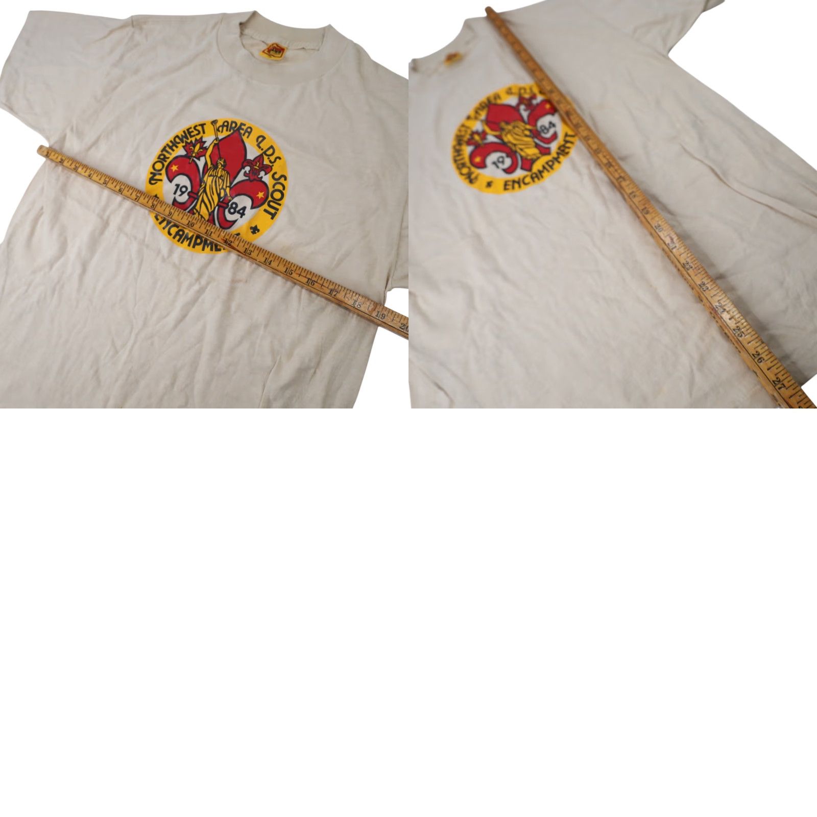 Vintage VINTAGE Northwest LDS Scouts Encampment XL Graphic T Shirt Mens XL Cream 1984 Size US XL / EU 56 / 4 - 8 Thumbnail