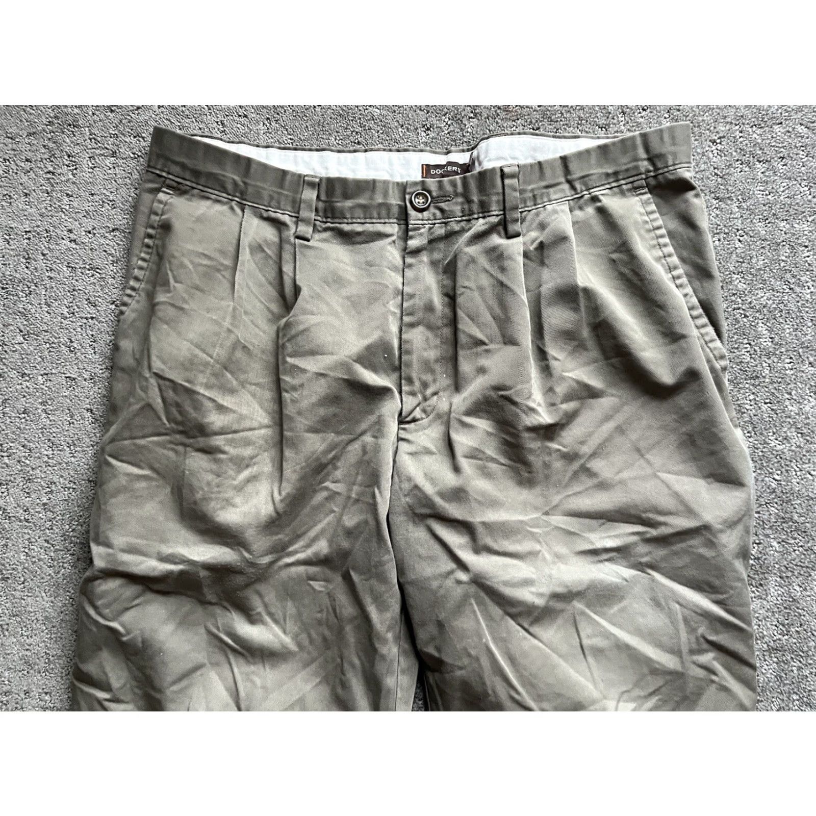 Dockers DOCKERS Beige Classic Fit Men Pants 36x27 Straight Flat Front Regular Size 36 Inseam 27 Men’s Khaki Signature Size US 36 / EU 52 - 2 Thumbnail