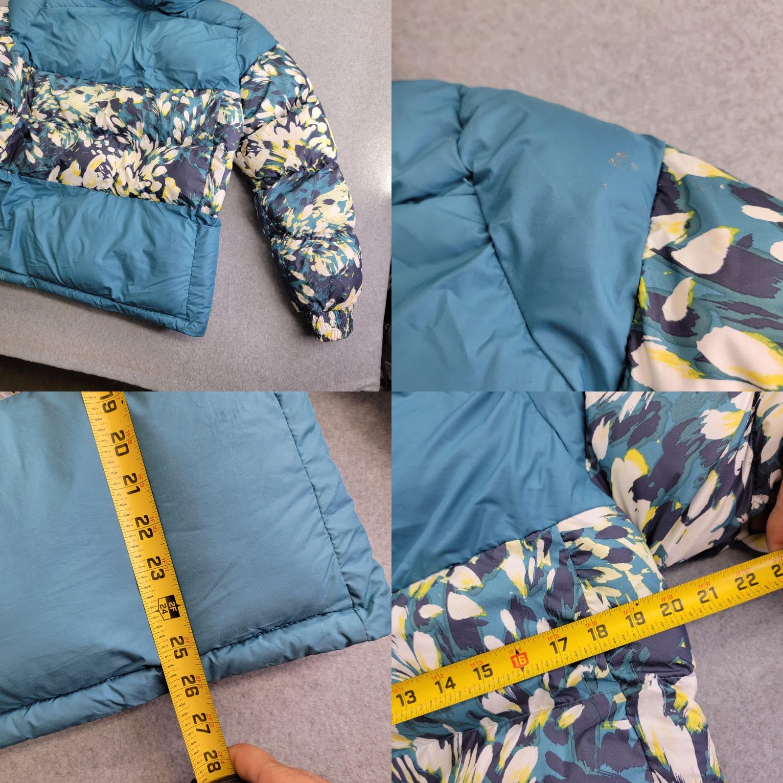 Vintage VINTAGE: No (not vintage) Columbia Jacket Womens XL Teal Blue Hooded Puffer Insulated Floral Winter Coat Size XL / US 12-14 / IT 48-50 - 8 Thumbnail
