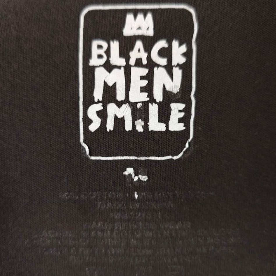 Vintage Black Men Smile T Shirt Mens Size Medium Black Love Long Sleeves Size US M / EU 48-50 / 2 - 6 Thumbnail