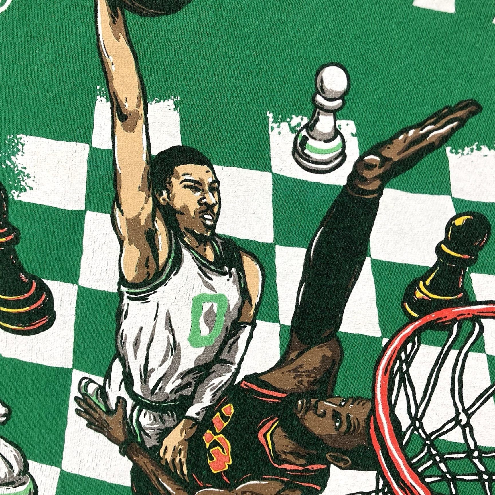 Vintage Jayson Tatum LeBron James Graphic Tee Shirt Adult Medium Green Sports Mens Size US M / EU 48-50 / 2 - 6 Thumbnail