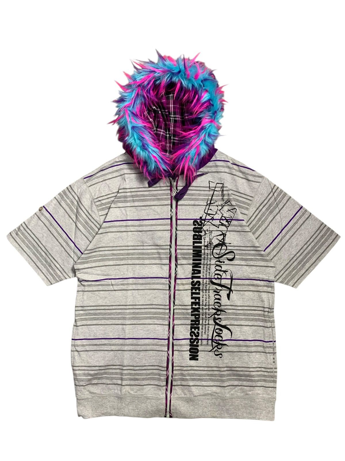 Hysteric Glamour B ONE SOUL LGB If Six Was Nine Style POEM Fur Zip Hoodie Size US XL / EU 56 / 4 - 1 Thumbnail