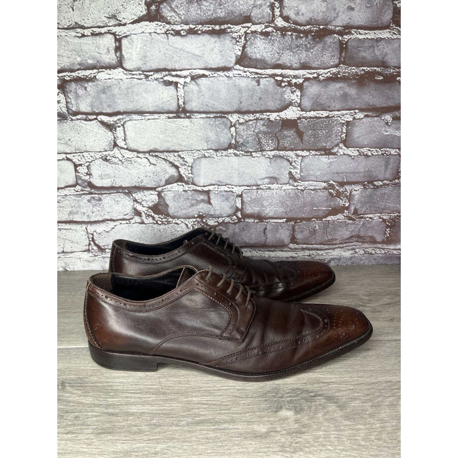 Dolce & Gabbana Dolce & Gabbana Brown Leather Oxfords Lace Up Wingtip Shoes Size US 7.5 / EU 40-41 - 3 Thumbnail