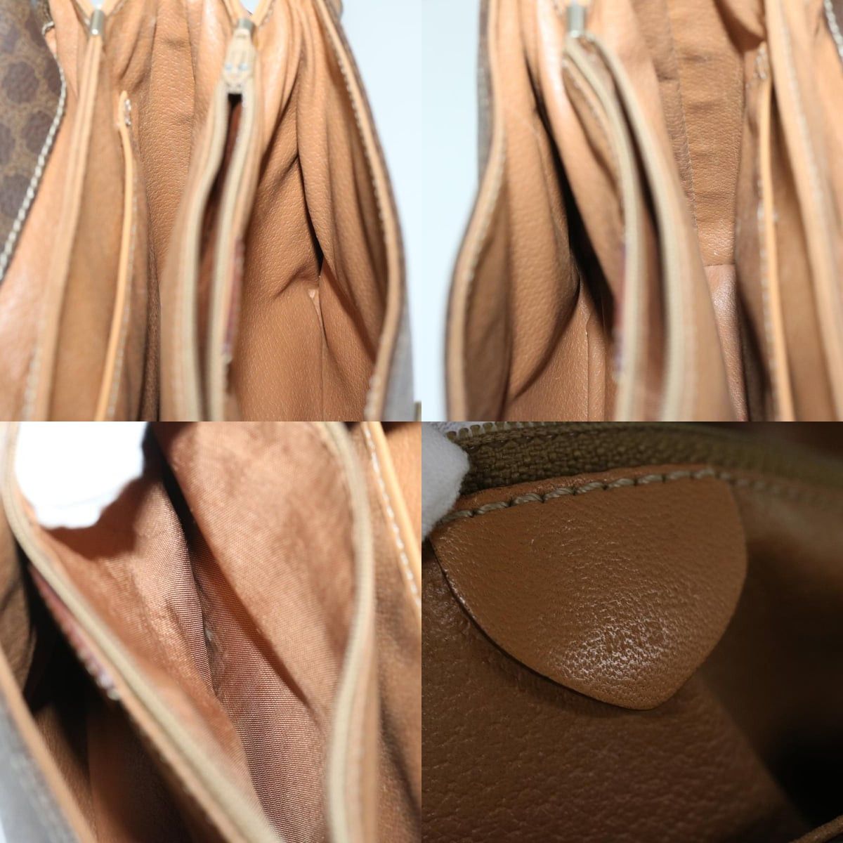 Celine CELINE Macadam Canvas Shoulder Bag Pvc Leather Brown Size ONE SIZE - 12 Thumbnail