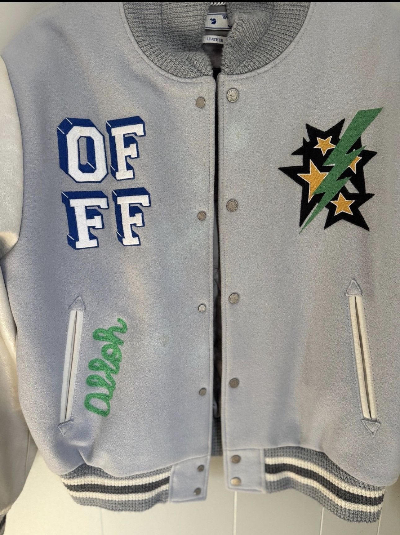 Off-White Off White C/o Virgil 2021 Magician Varsity Jacket Size US XL / EU 56 / 4 - 6 Thumbnail