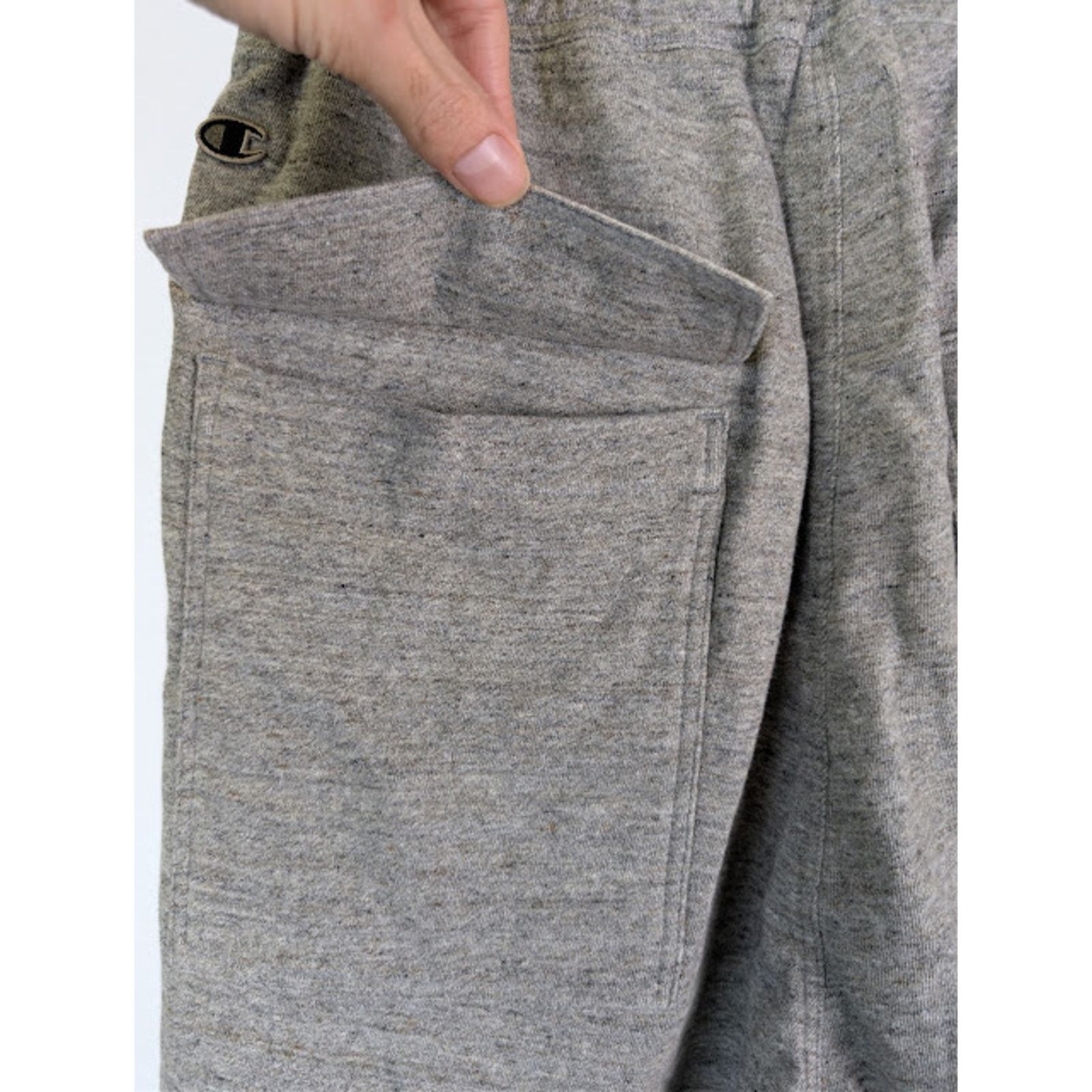 Champion × Rick Owens o1rshd1 Knitted Beveled Pods Shorts in Grey Melange S Size US 30 / EU 46 - 17 Thumbnail