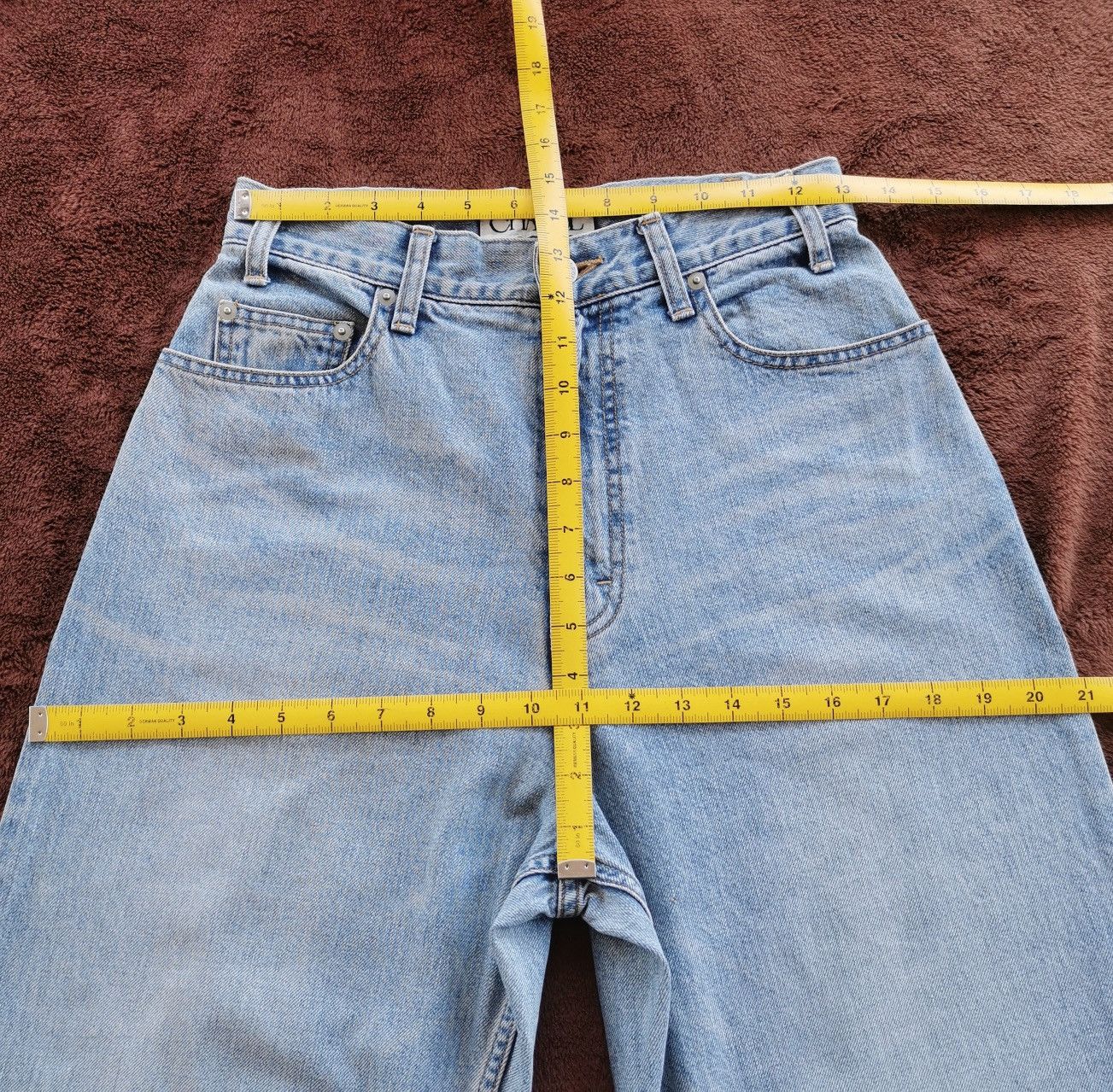 Japanese Brand Charol Hybes Japan Baggy Loose Distressed Denim Jeans Size 26" / US 2 / IT 38 - 9 Thumbnail