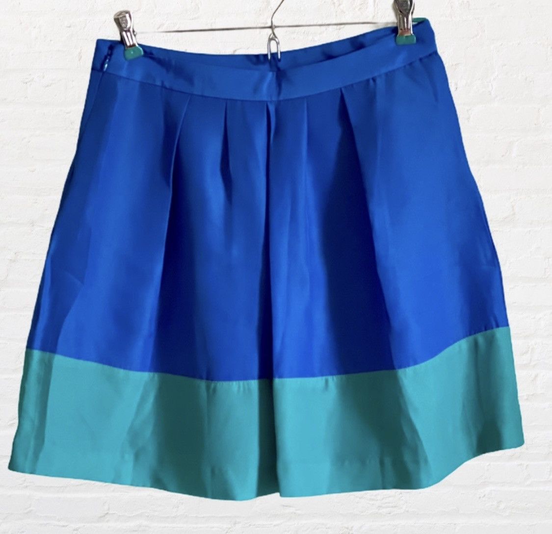 J.Crew J CREW A LINE COLOR BLOCK ABOVE KNEE MINI SKIRT Size 27" / US 4 / IT 40 - 3 Thumbnail
