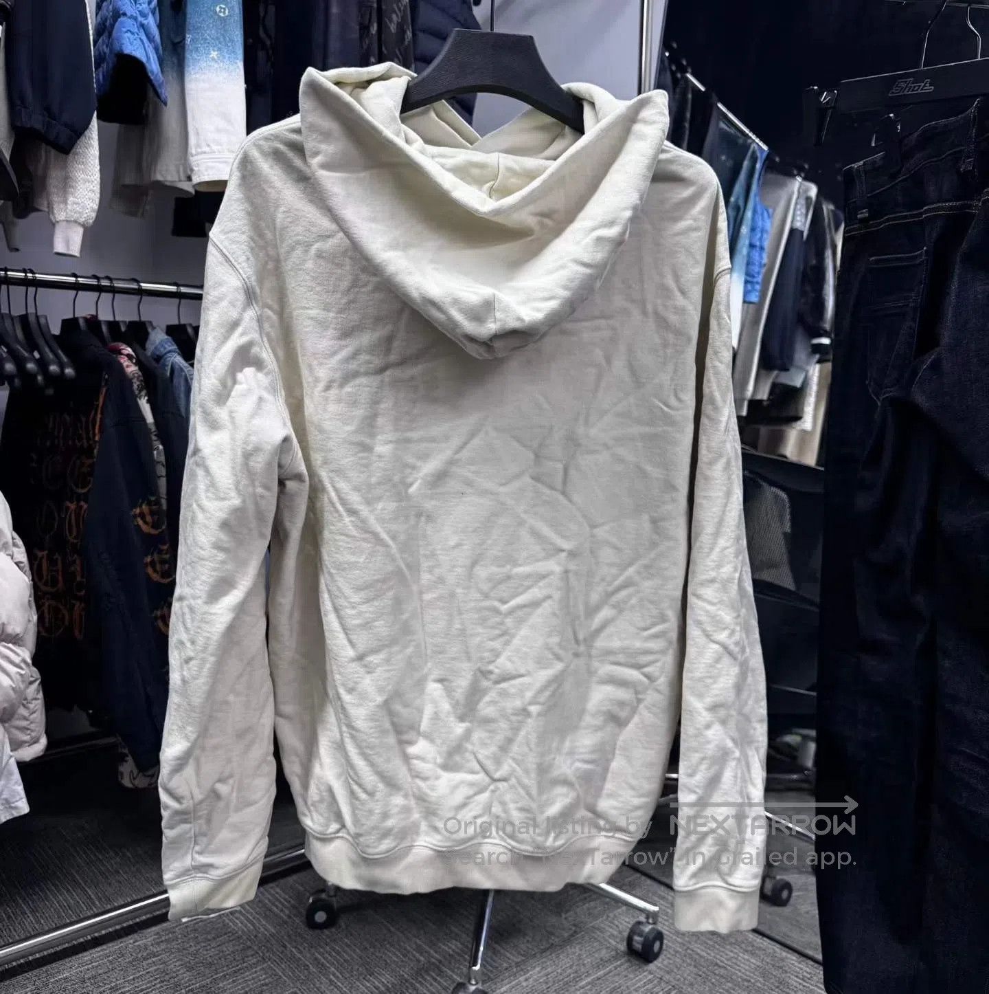 Maison Margiela Maison Margiela Off-White Embroidered Letter Logo Hoodie| Size XS / US 0-2 / IT 36-38 - 2 Thumbnail