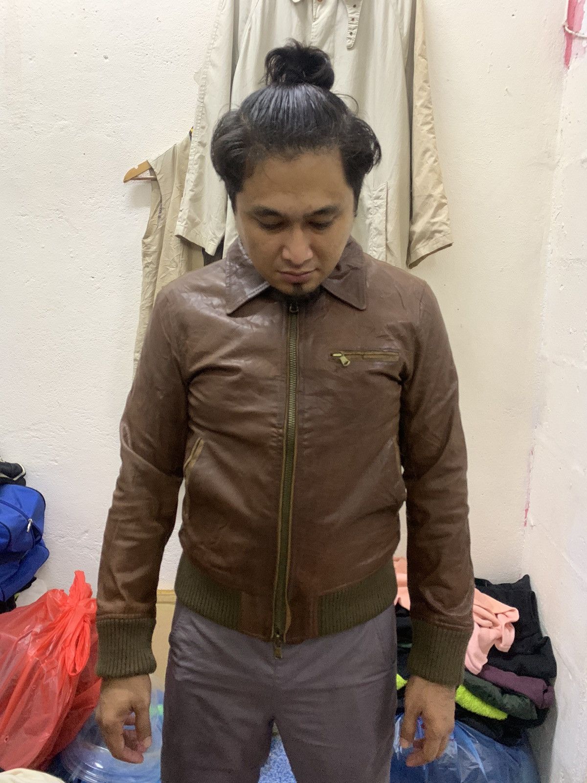 Japanese Brand Vintage 291295 Homme Leather Jacket ‘Cowhide ‘ Size US M / EU 48-50 / 2 - 15 Thumbnail