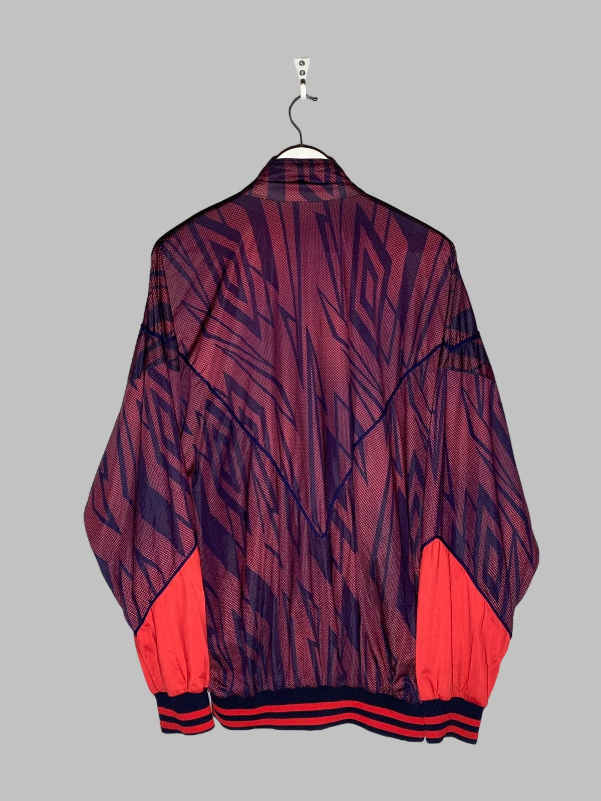 Umbro Vintage 90s Ajax Amsterdam Jacket Red Navy Retro Football Size US XL / EU 56 / 4 - 2 Thumbnail