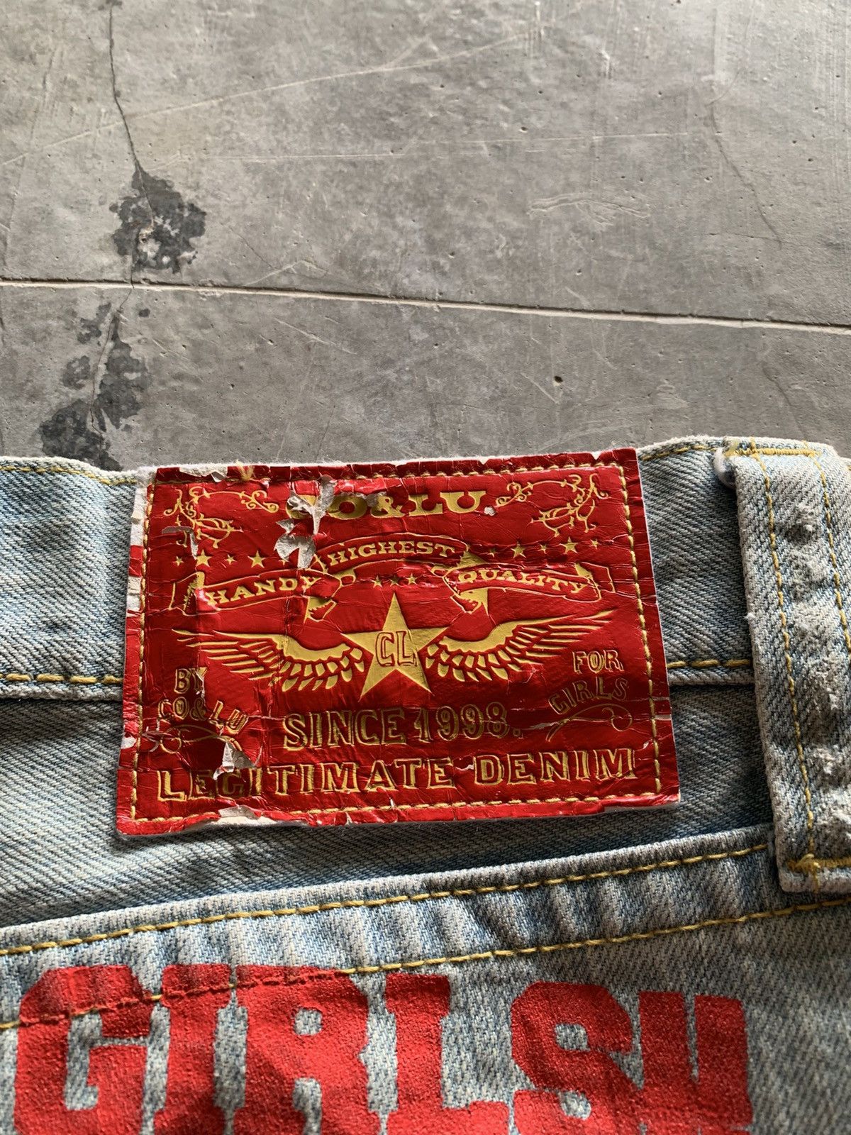 Hysteric Glamour Y2K CO&LU baggy style jeans backhit design Size US 34 / EU 50 - 12 Thumbnail