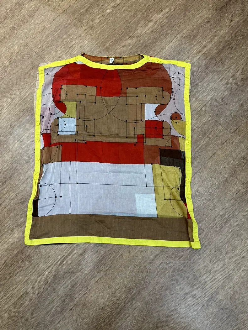 Hermes Geometric Pattern Sleeveless Dress