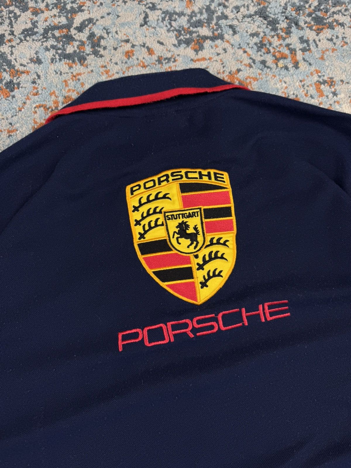Porsche Design Vintage 90s Porsche embroidered logo polo tee racing Size US M / EU 48-50 / 2 - 8 Thumbnail