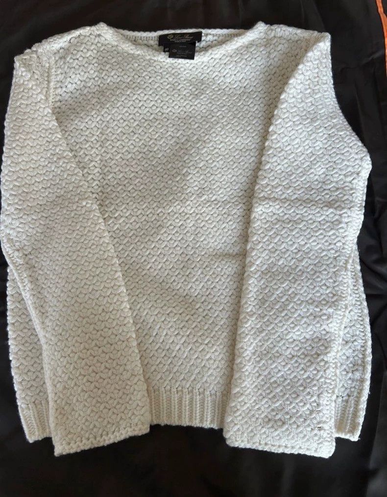 Loro Piana White Cashmere Sweater - dmc