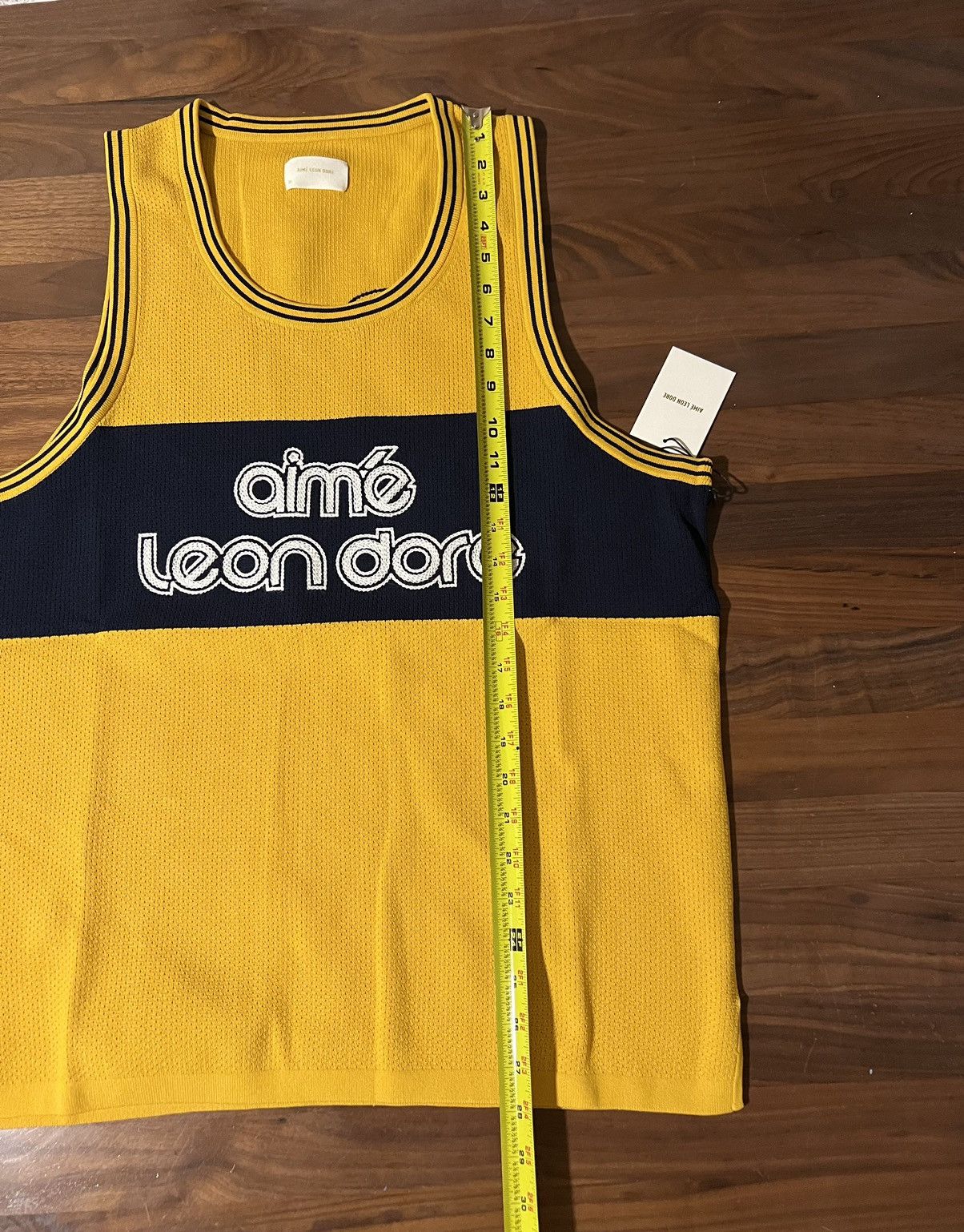 Aime Leon Dore Aime Leon Dore ALD Knit Basketball Jersey Sweater Yellow Size US XL / EU 56 / 4 - 5 Thumbnail