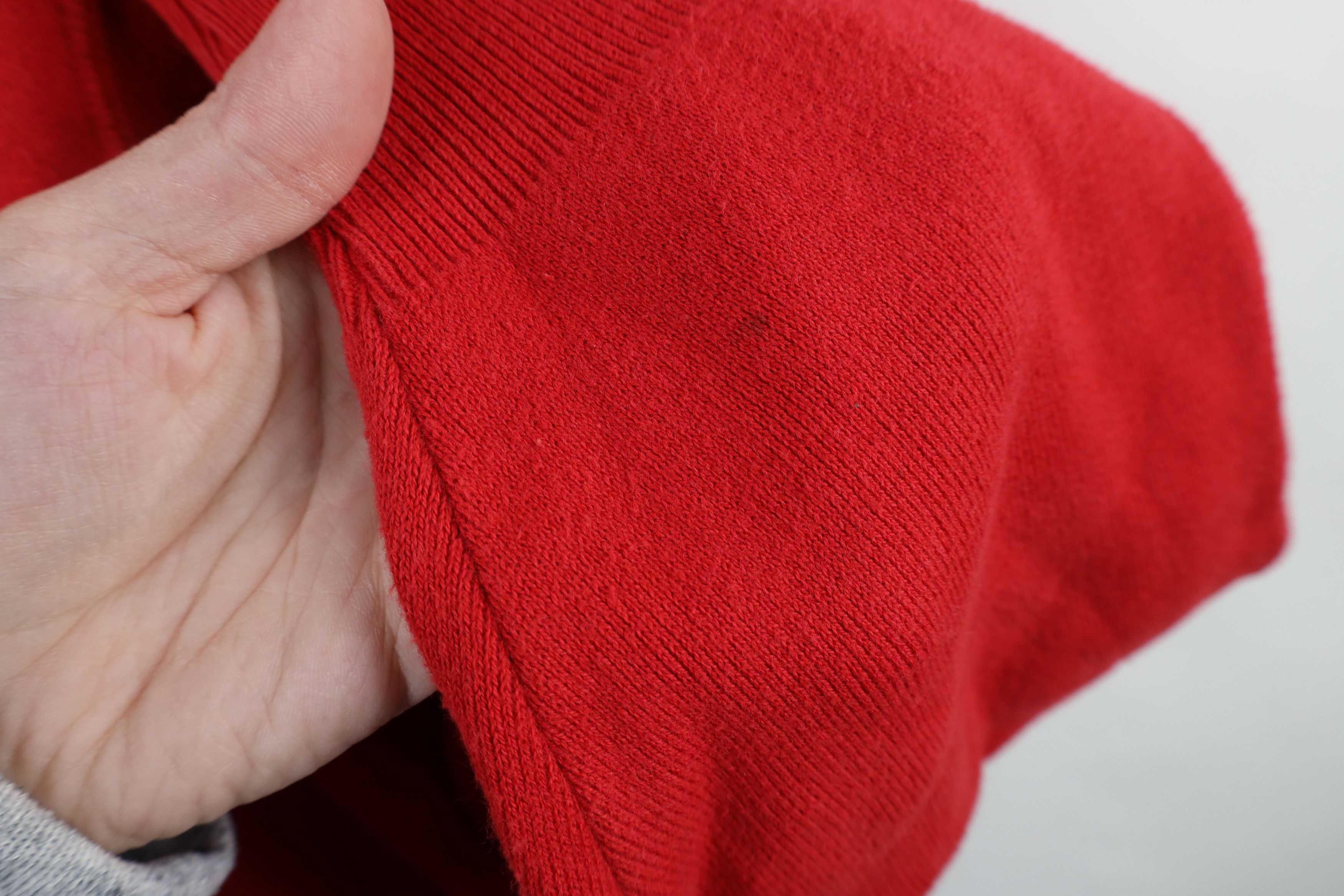 Vintage Vintage 90s Streetwear Cotton Knit Crewneck Sweater Red USA Size US XL / EU 56 / 4 - 9 Thumbnail