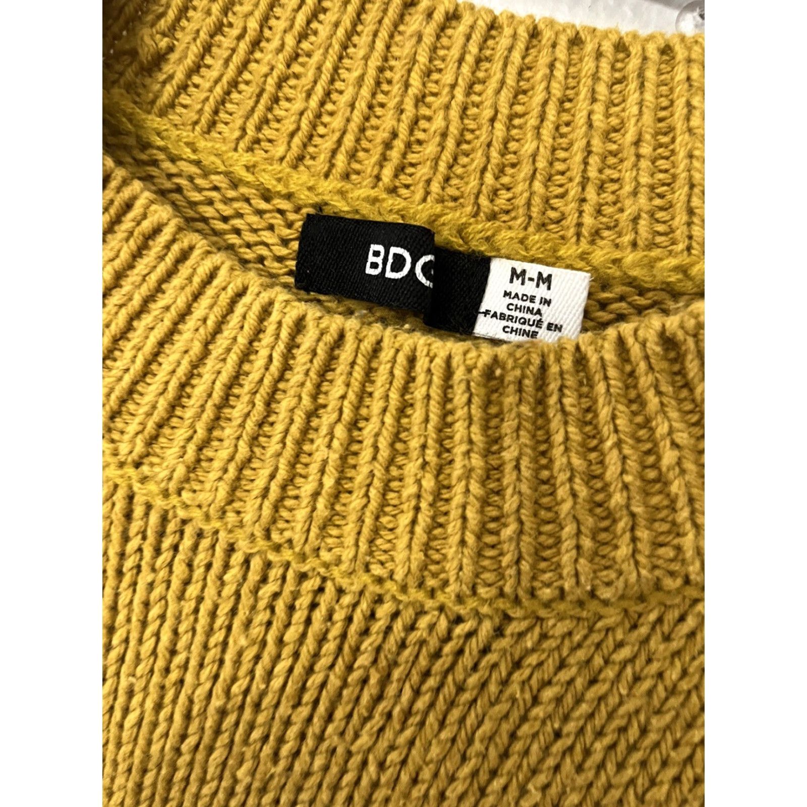 Bdg BDG Sweater Shirt Womens Yellow Urban Outfitters Knit Size Medium Crew Neck Pullover Casual Preppy Vintage: No Mens Womens Girls? Size M / US 6-8 / IT 42-44 - 2 Thumbnail