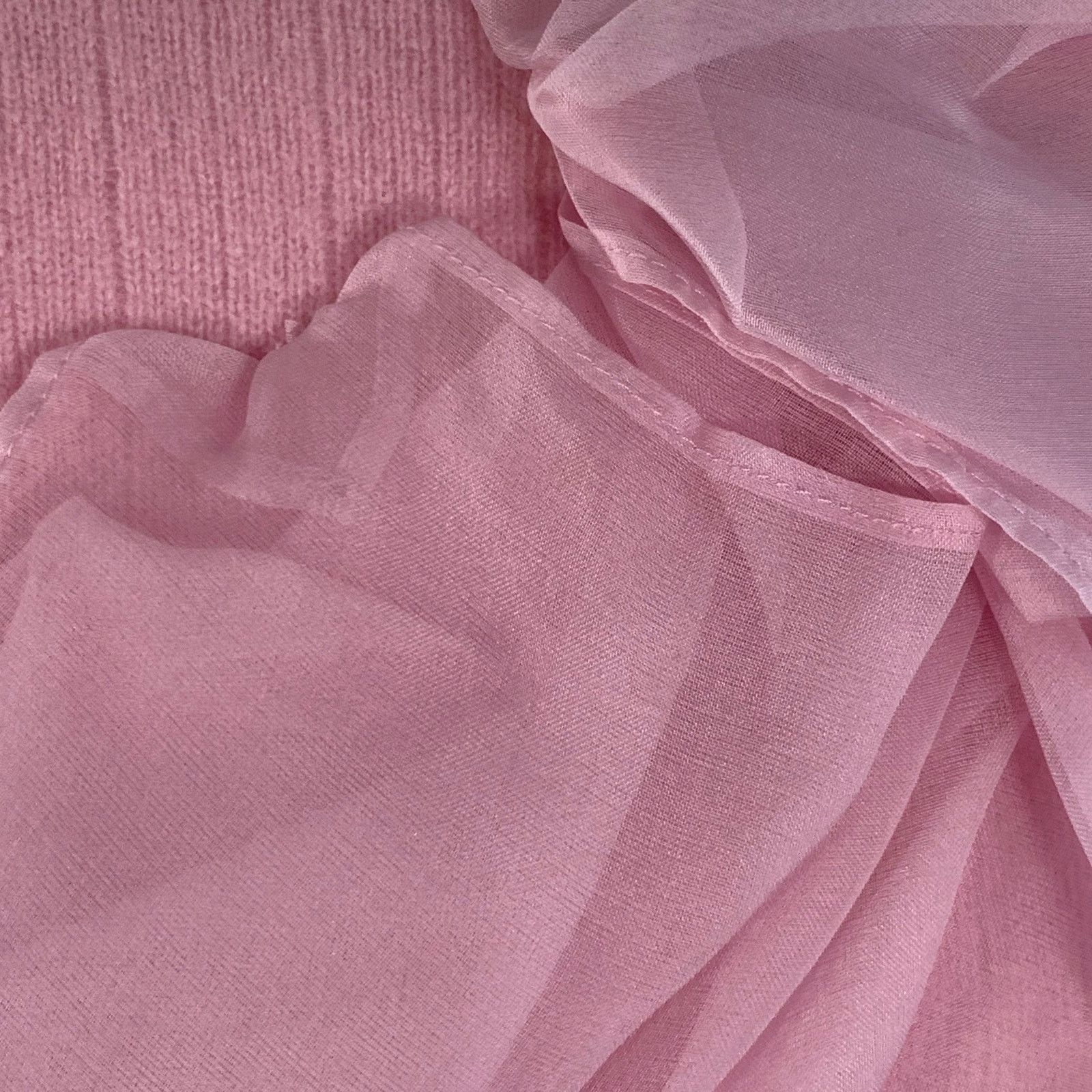 Sies Marjan XS Pink Wool Blend Knit Ruffled Crew Neck Pullover Size XS / US 0-2 / IT 36-38 - 7 Thumbnail