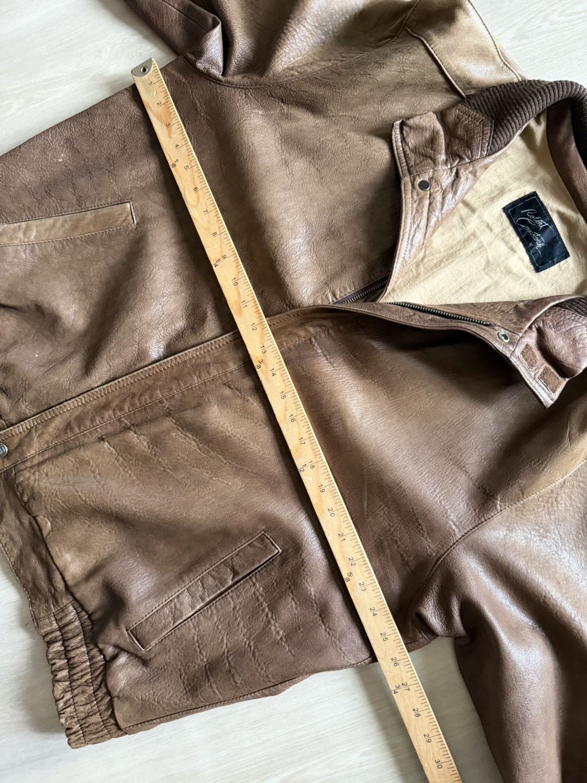Vintage Vintage Robert Comstock Soft Leather Bomber Sz 44 *Distresse Size US L / EU 52-54 / 3 - 8 Thumbnail