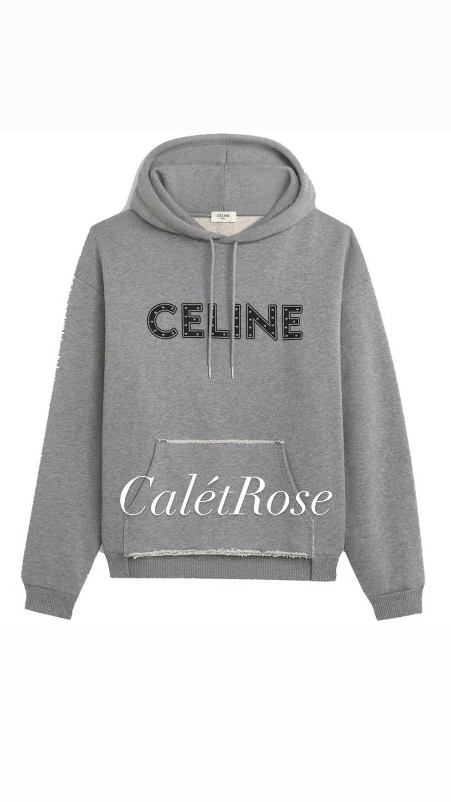Celine SS21 Celine Dancing Kid Hedi studded logo hoodie gray Hedi Size US L / EU 52-54 / 3 - 1 Thumbnail