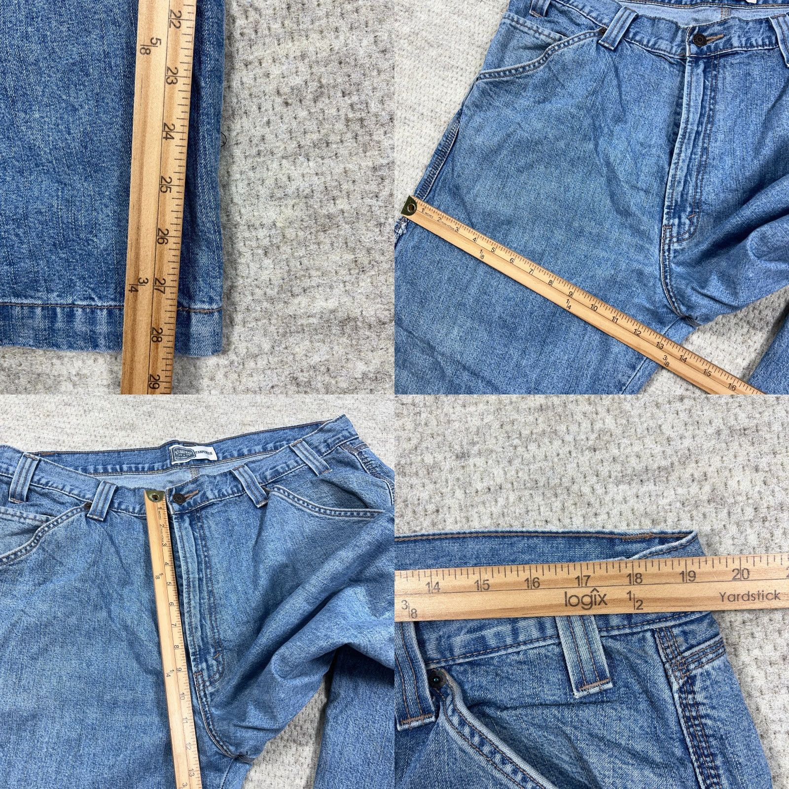 Levi's VINTAGE Levi's Jeans Men 38x30 Baggy Carpenter 5-Pocket Denim Blue Grunge Work Wear Size US 38 / EU 54 - 9 Thumbnail