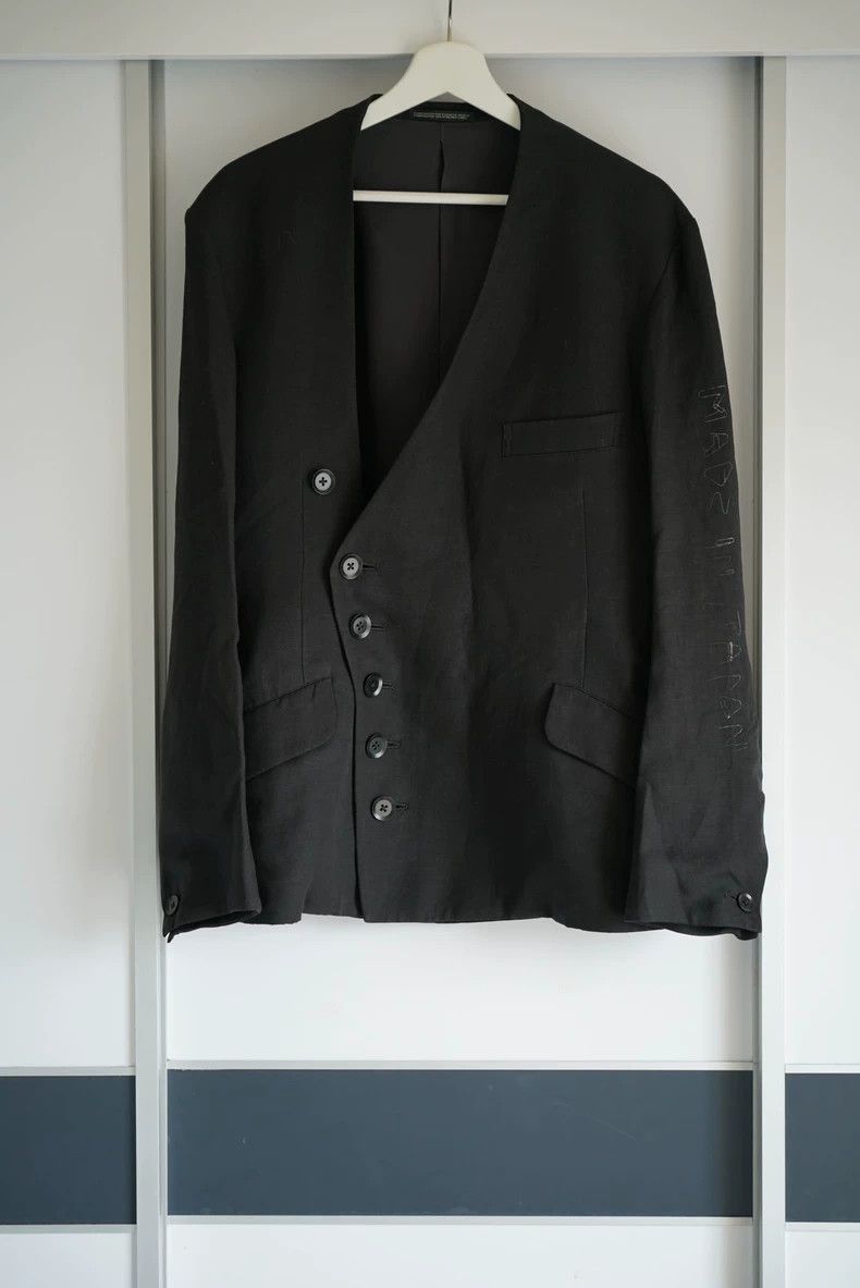 Yohji Yamamoto Yohji Yamamoto 15ss paper clip collarless track jacket-2505 Size US M / EU 48-50 / 2 - 1 Thumbnail