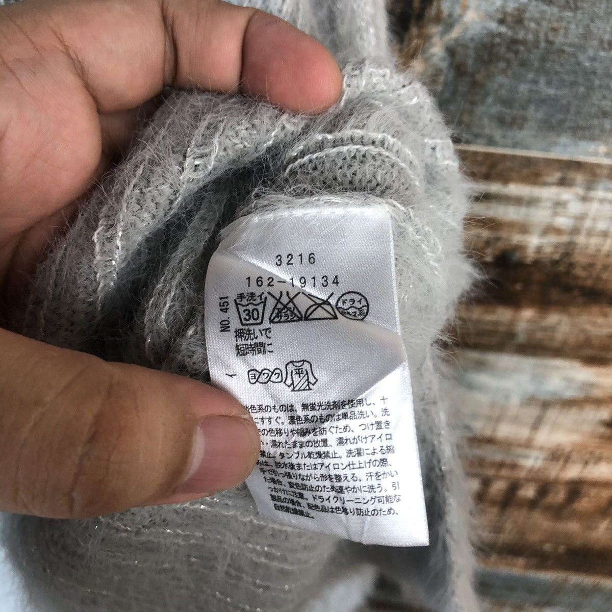 DL Ozoc Grey Mohair Knitwear #C369