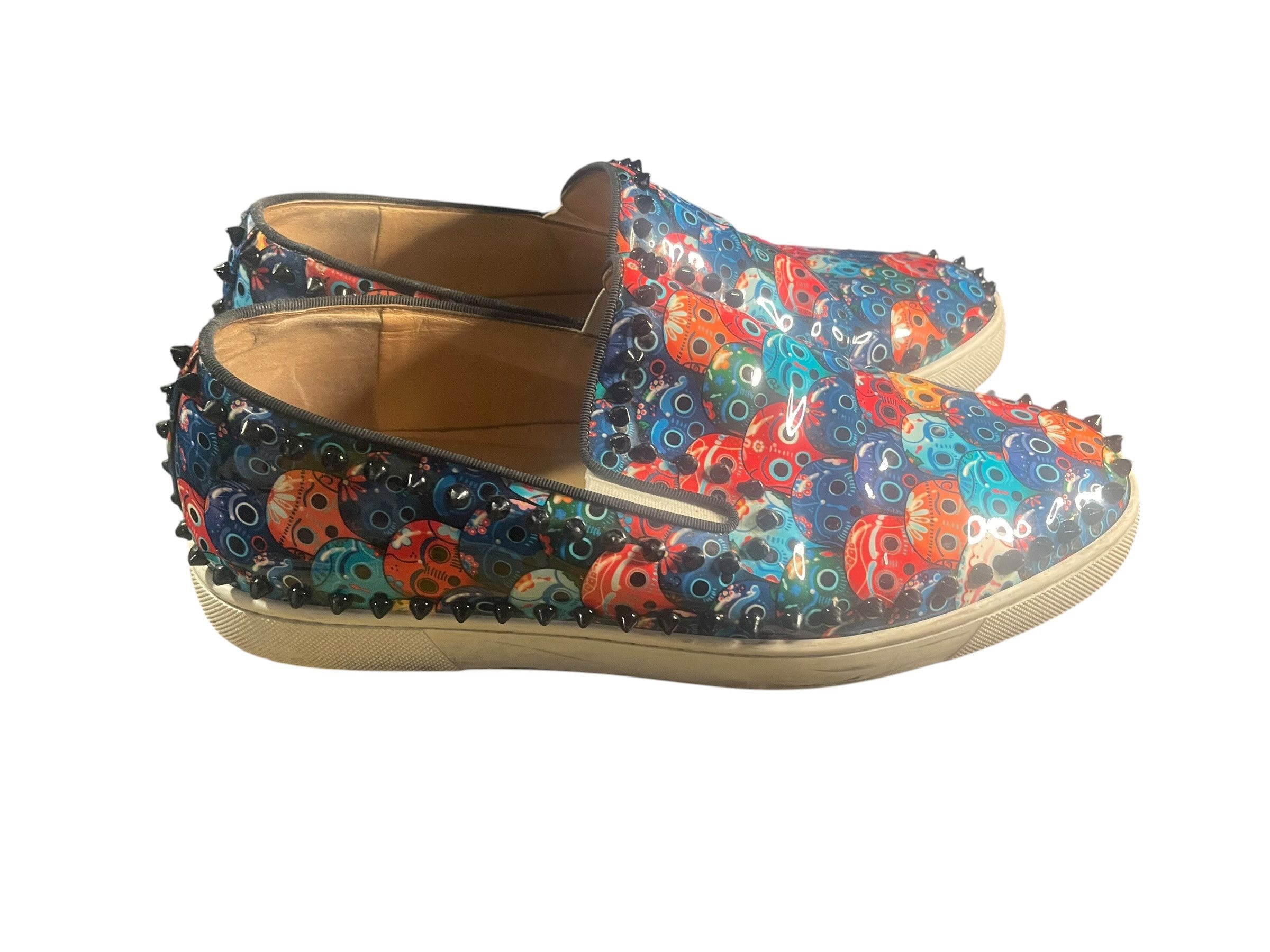 Christian Louboutin Christian Louboutin Roller Boat Skull Spikes Slip-On SZ 44 Size US 10.5 / EU 43-44 - 13 Thumbnail