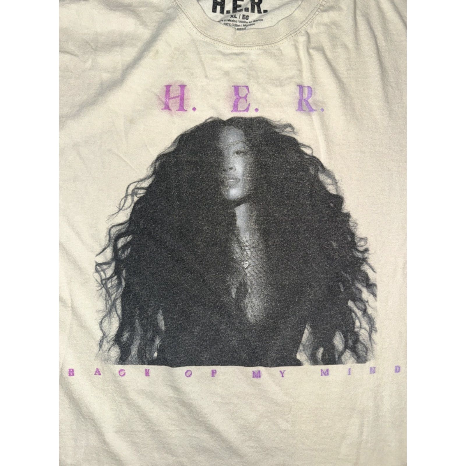 Vintage H.E.R. Back Of My Mind T-Shirt Tan XL Mens 22x27 Brown Unbranded Shirt Size US XL / EU 56 / 4 - 2 Thumbnail
