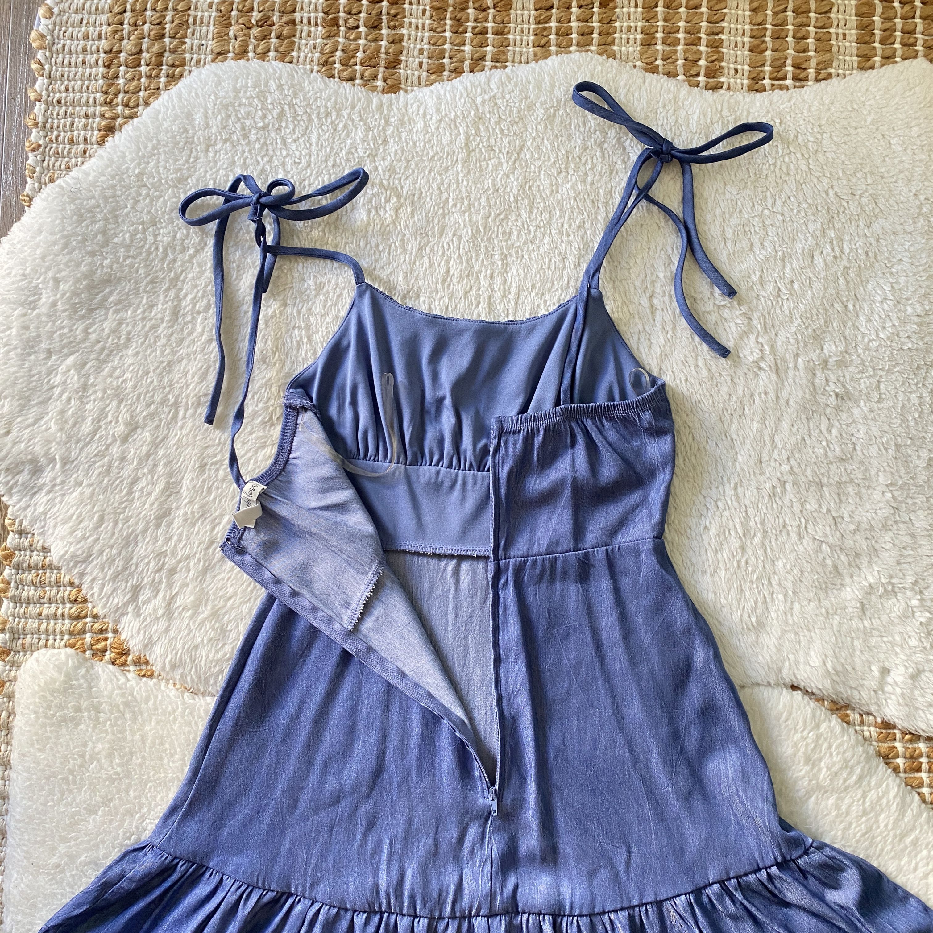 Other Speechless Chambray Blue Baby Doll Dress XS - Summer Dress Size XS / US 0-2 / IT 36-38 - 4 Thumbnail
