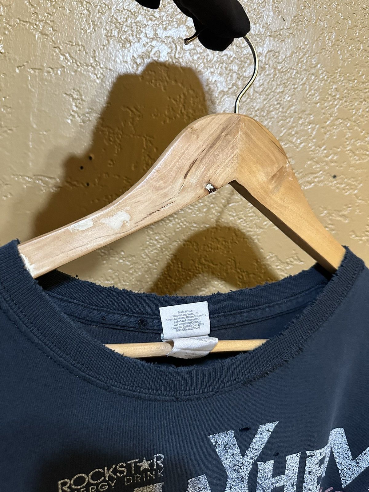 4GSELLER × Band Tees × Vintage THRASHED Vintage Mayhem Festival Rockstar Tee Size US L / EU 52-54 / 3 - 7 Thumbnail