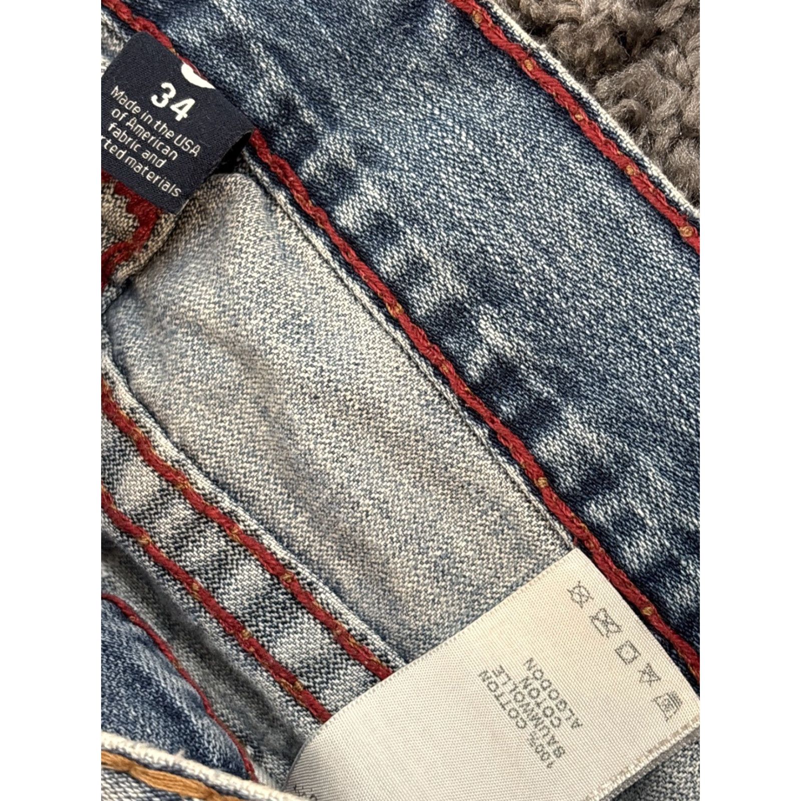 True Religion VINTAGE True Religion Jeans Ricky Straight 34x33 Men Blue Denim 5-Pocket USA Logo Distressed Size US 34 / EU 50 - 5 Thumbnail