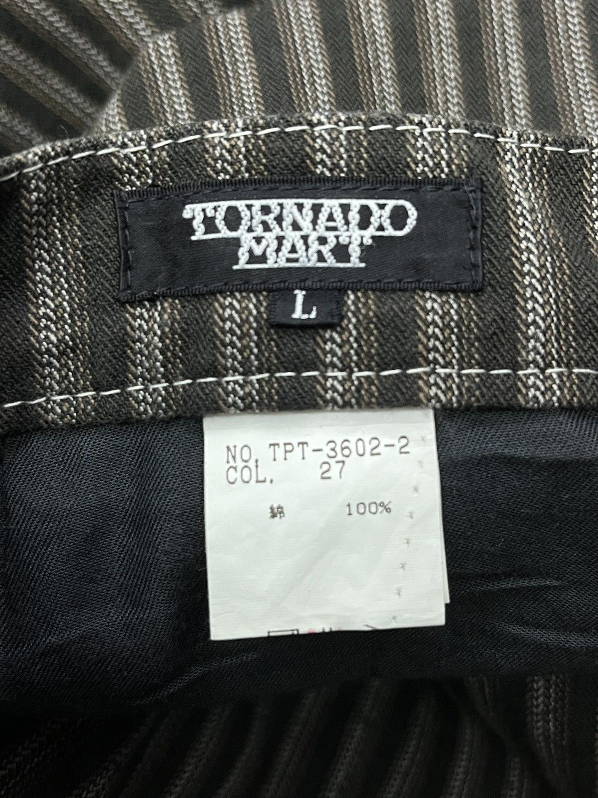 FLARE🔥VTG TORNADO MART JAPAN Brown Hickory Stripes Denim🔥